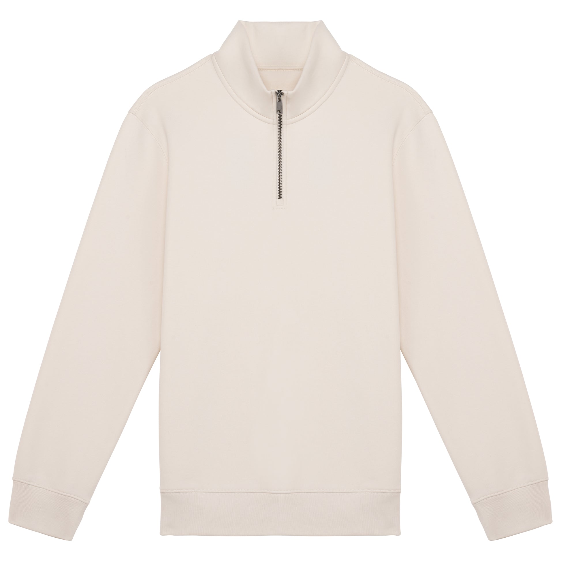 Duurzame herensweater met opstaande ritskraag