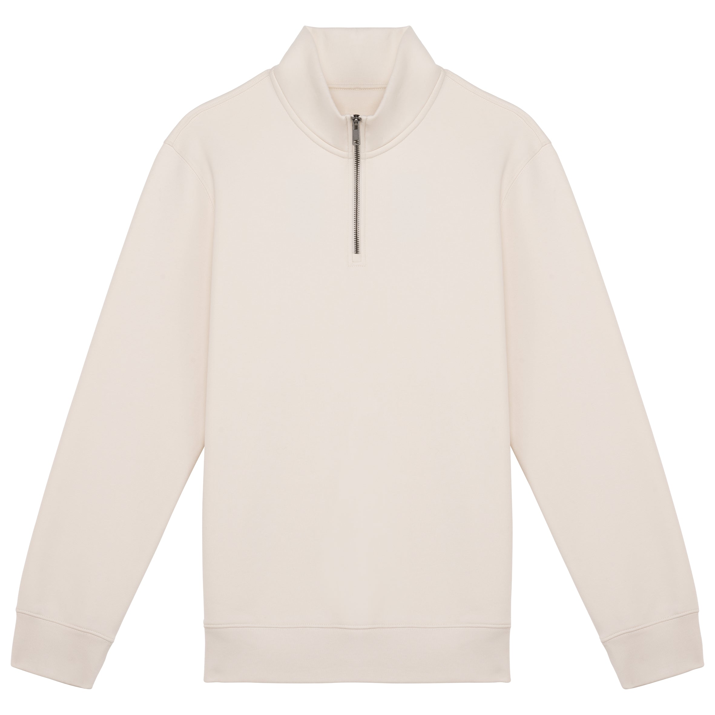 Duurzame herensweater met opstaande ritskraag