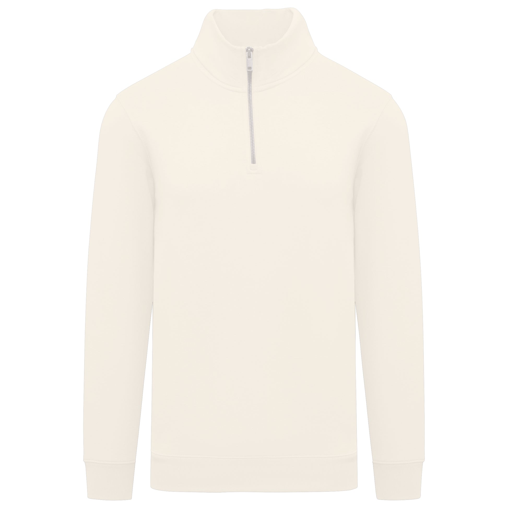 Duurzame herensweater met opstaande ritskraag