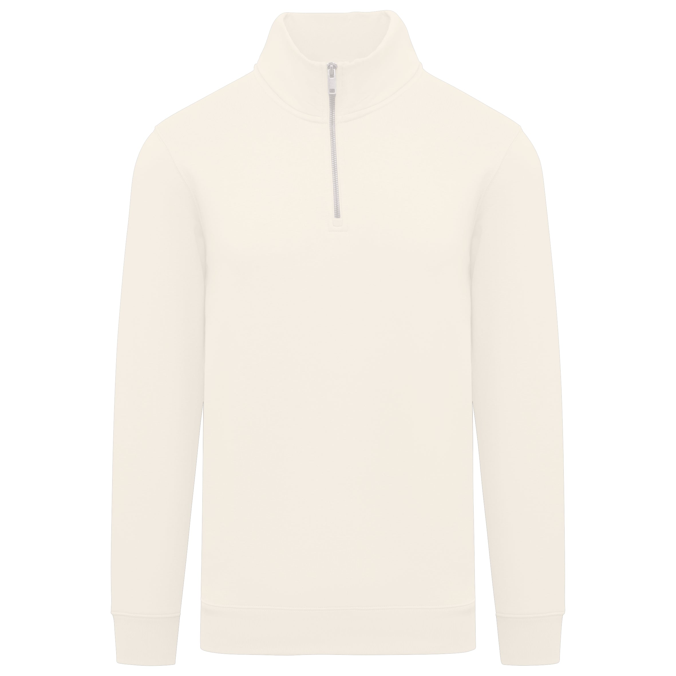 Duurzame herensweater met opstaande ritskraag