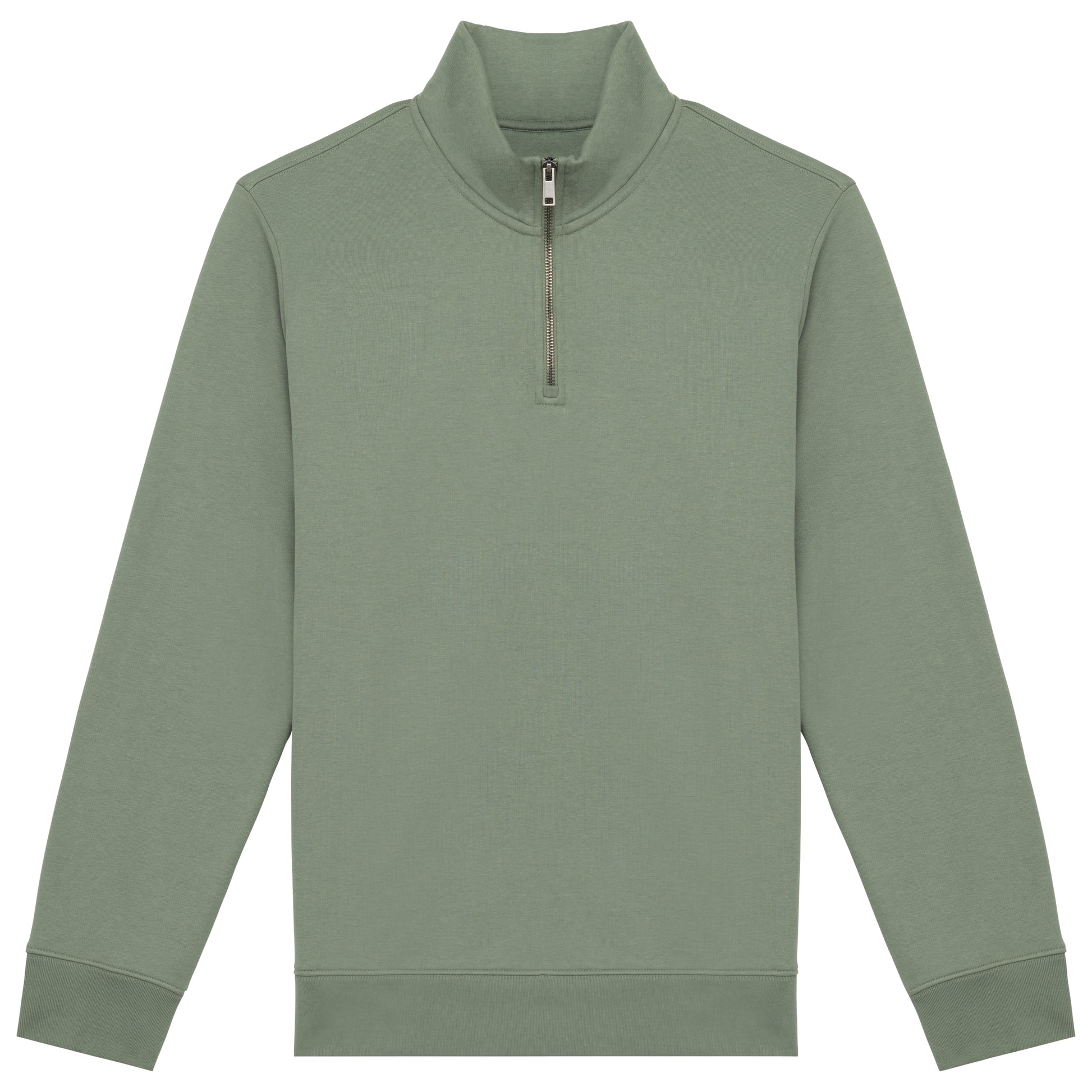 Duurzame herensweater met opstaande ritskraag