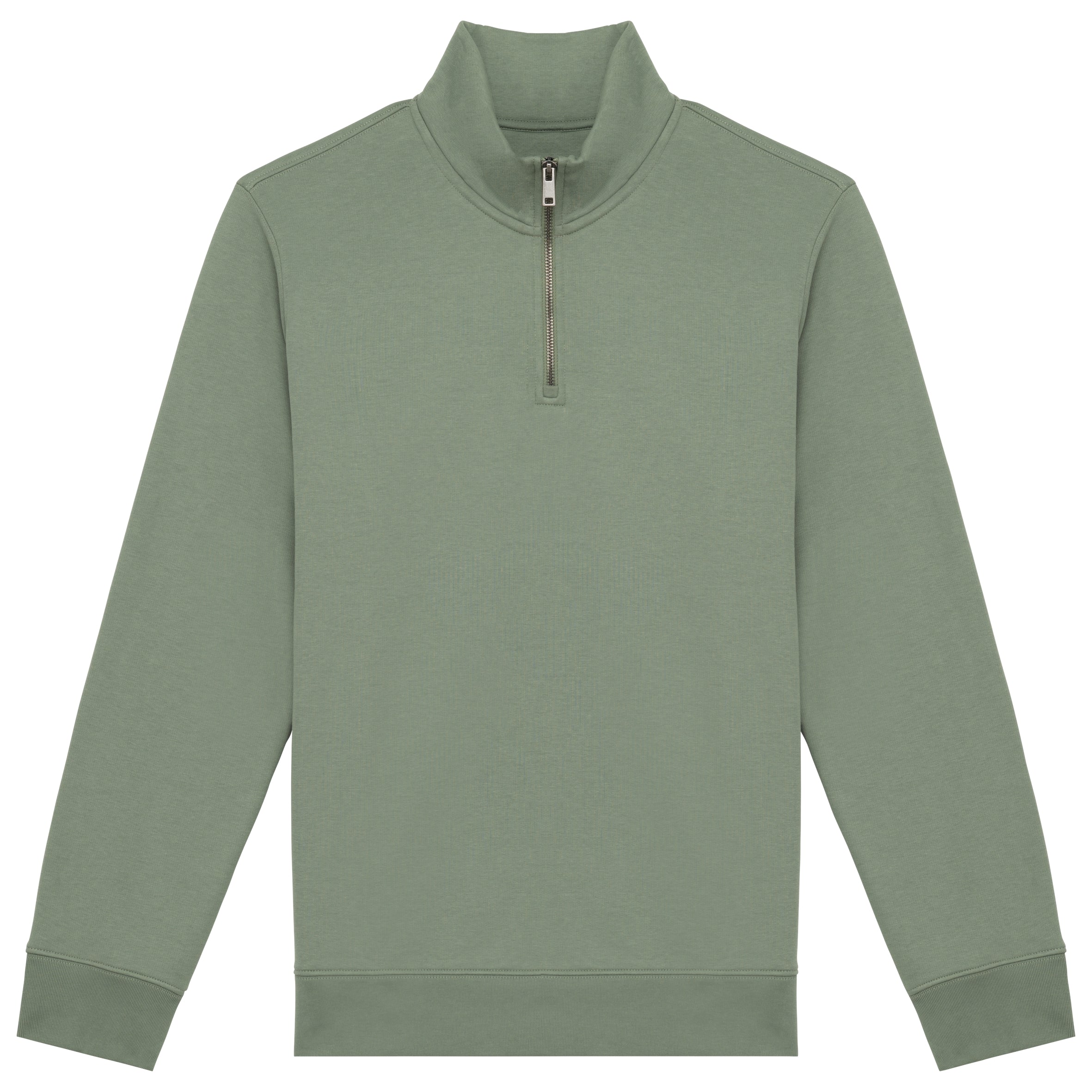 Duurzame herensweater met opstaande ritskraag