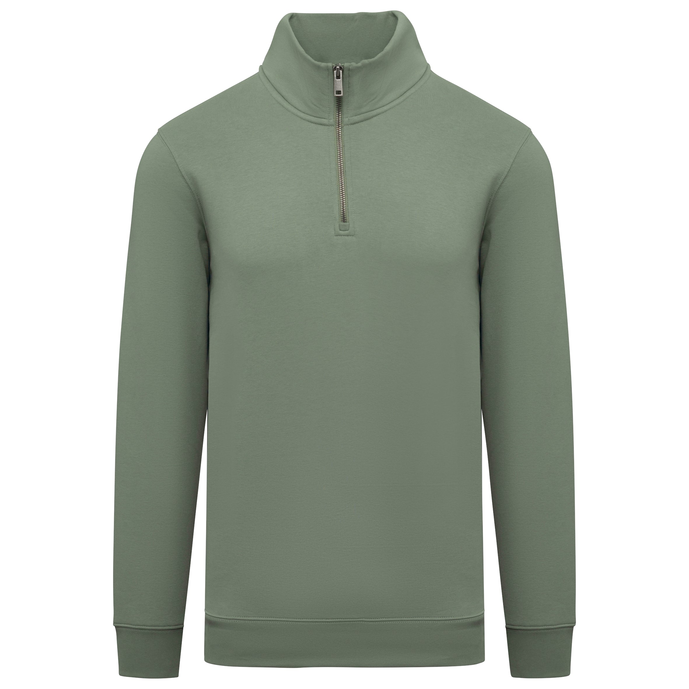 Duurzame herensweater met opstaande ritskraag