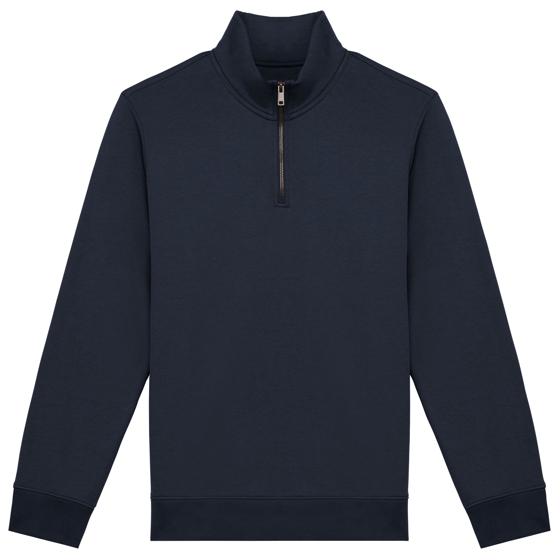 Duurzame herensweater met opstaande ritskraag