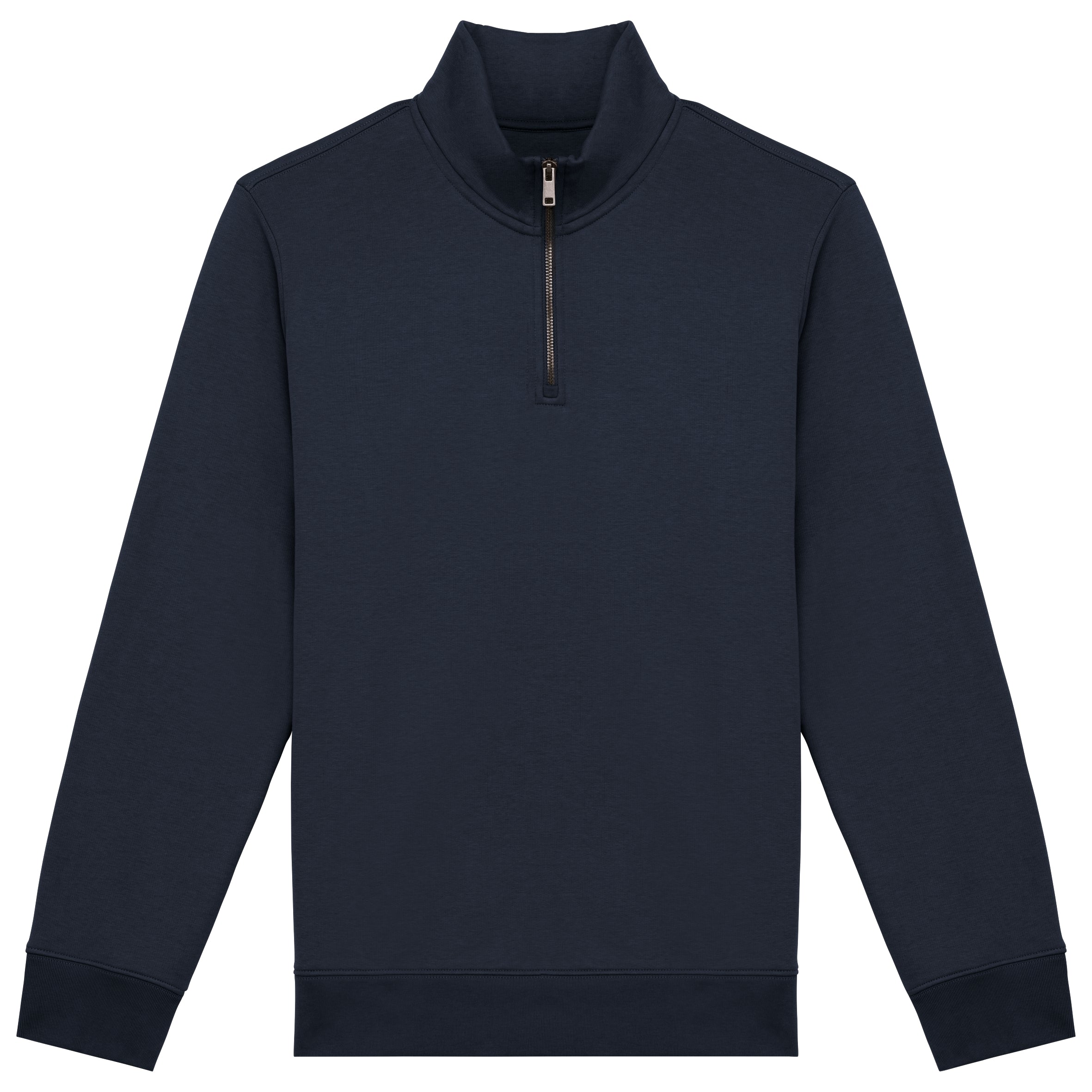Duurzame herensweater met opstaande ritskraag