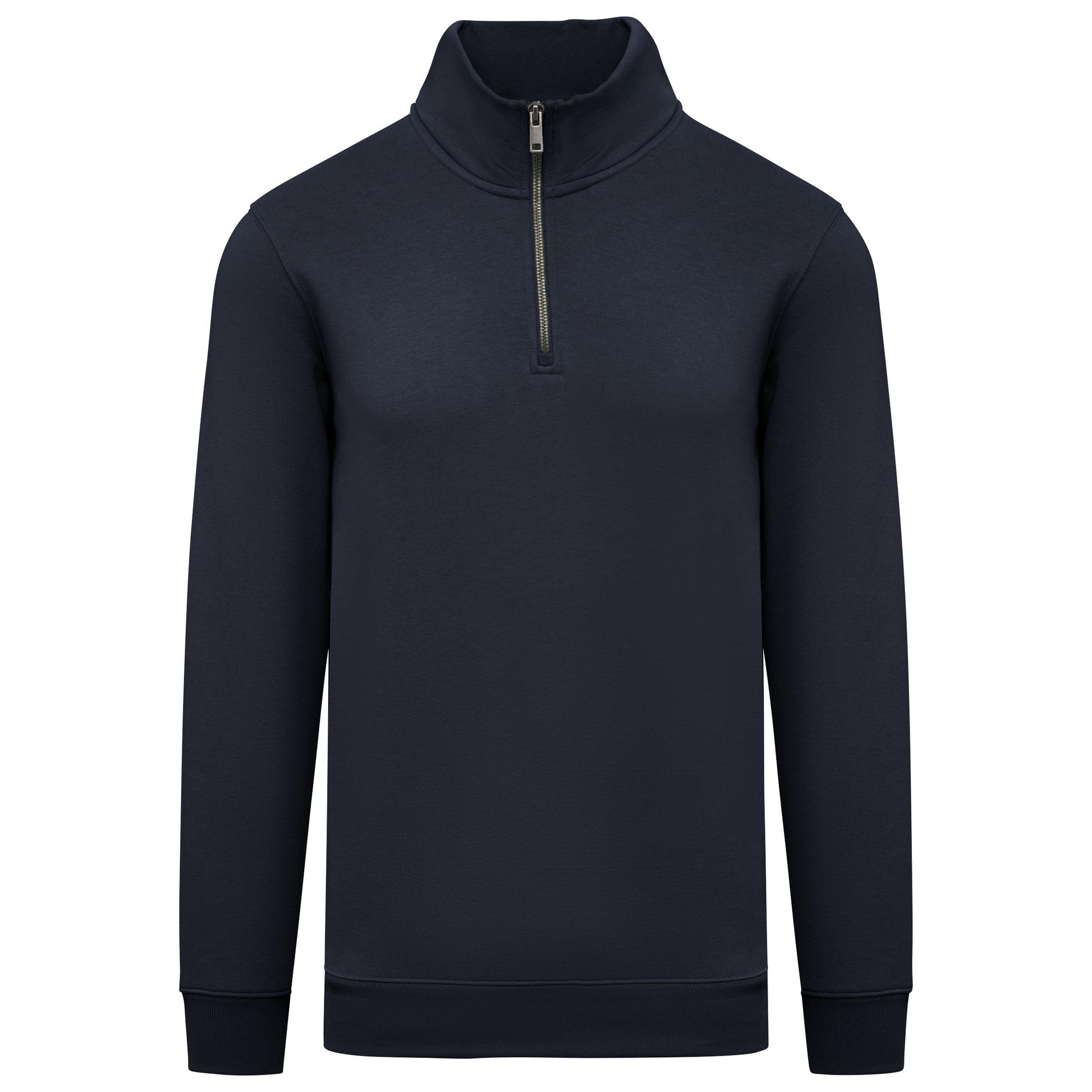 Duurzame herensweater met opstaande ritskraag