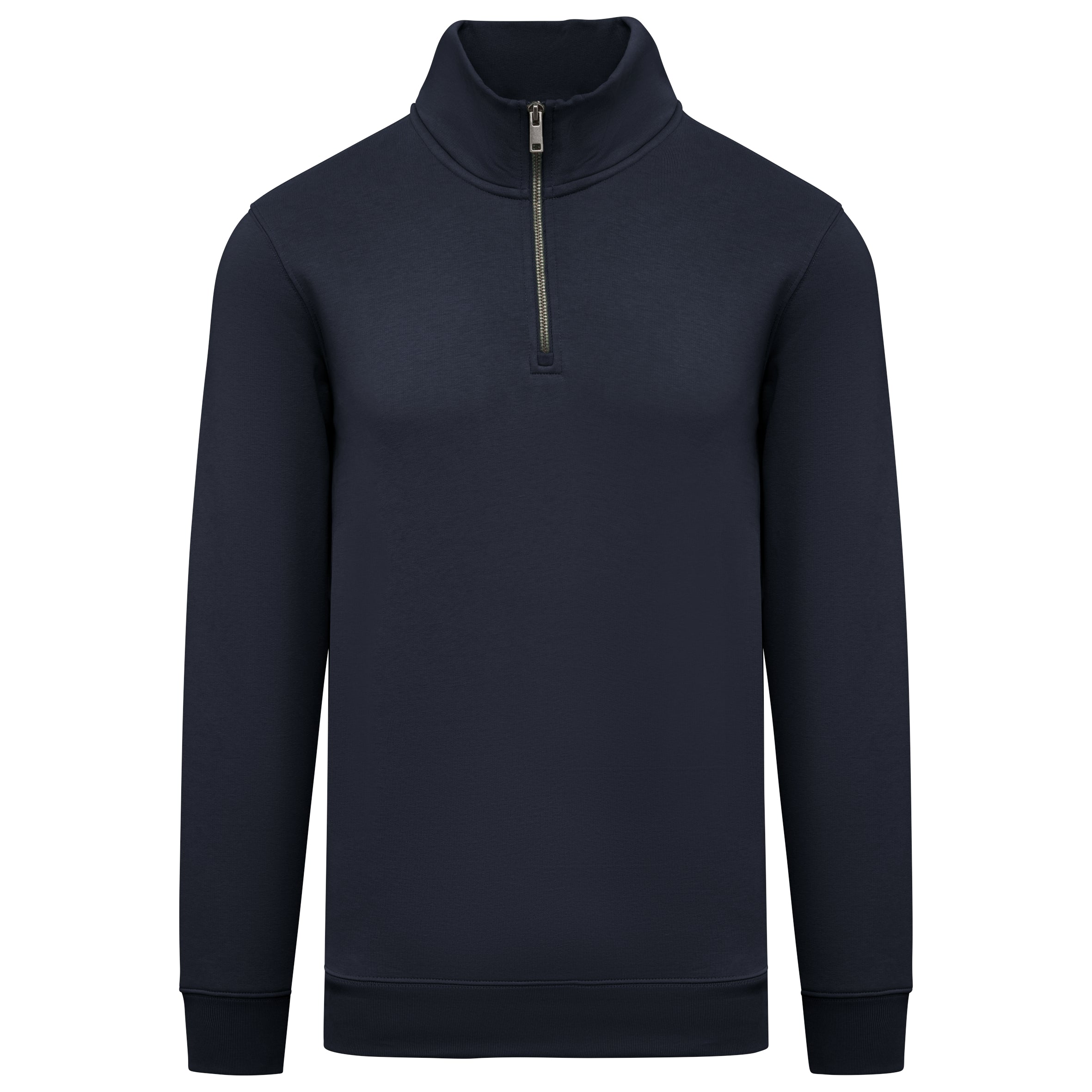 Duurzame herensweater met opstaande ritskraag