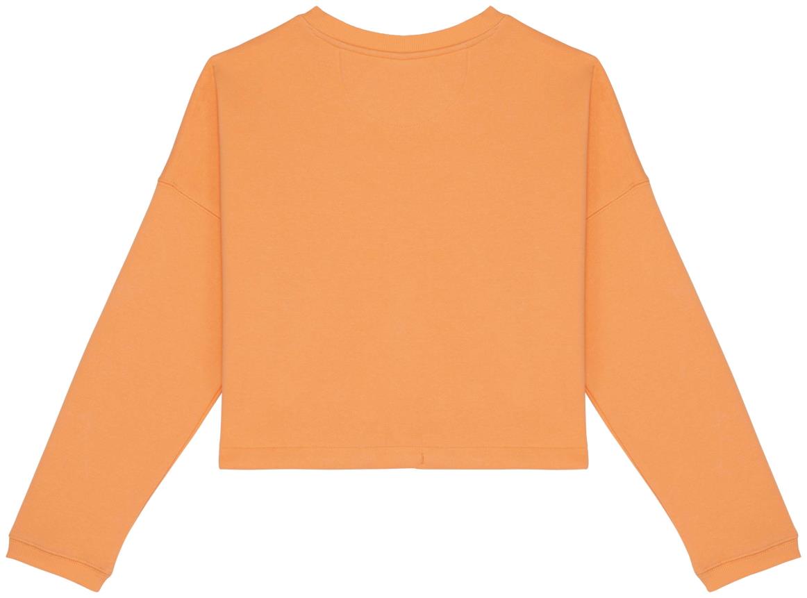 Ecologische cropped damessweater met ronde hals