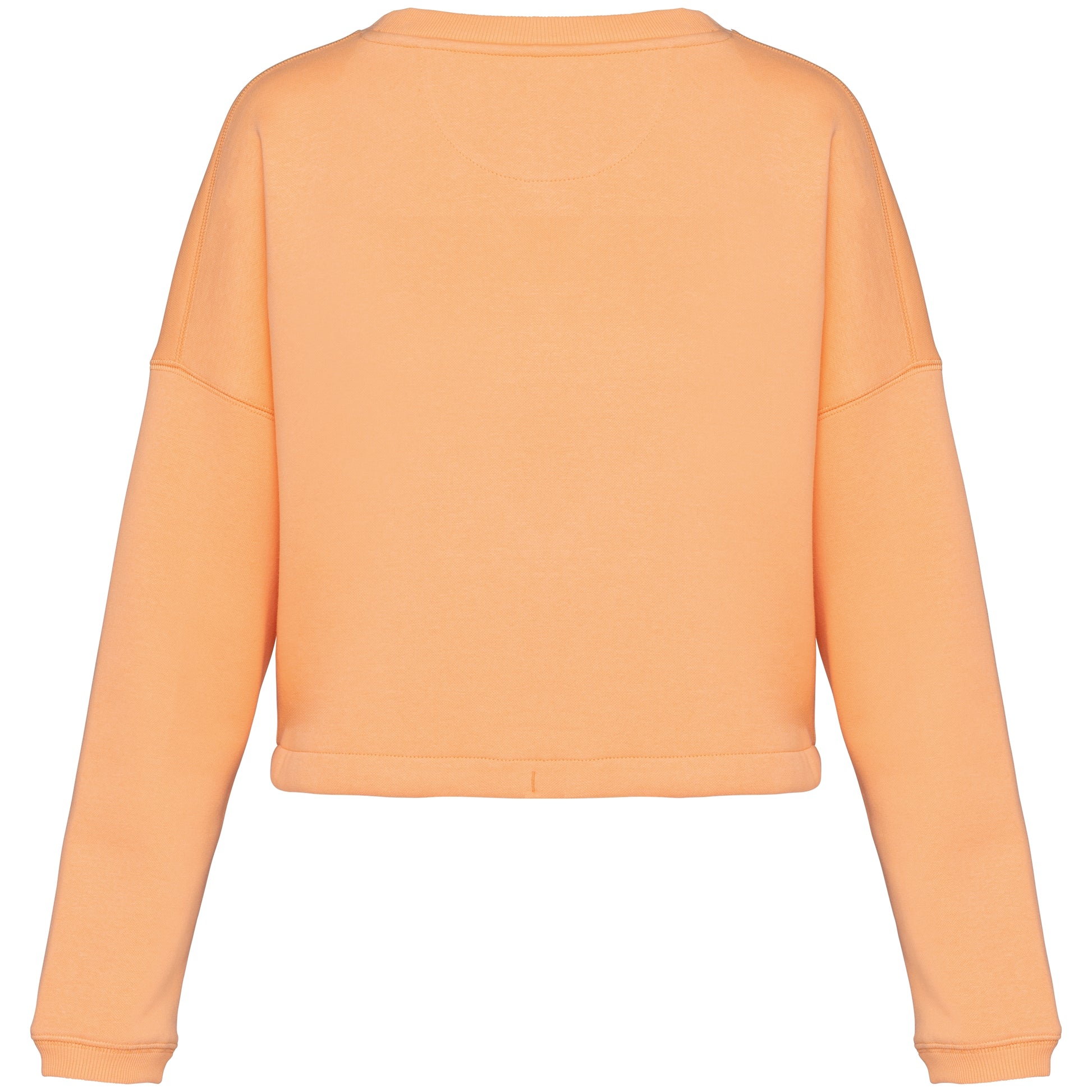 Ecologische cropped damessweater met ronde hals
