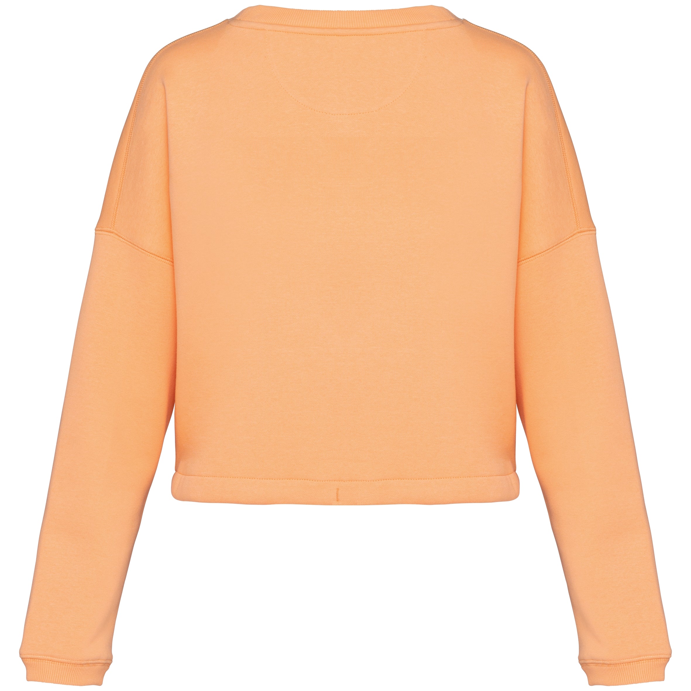Ecologische cropped damessweater met ronde hals