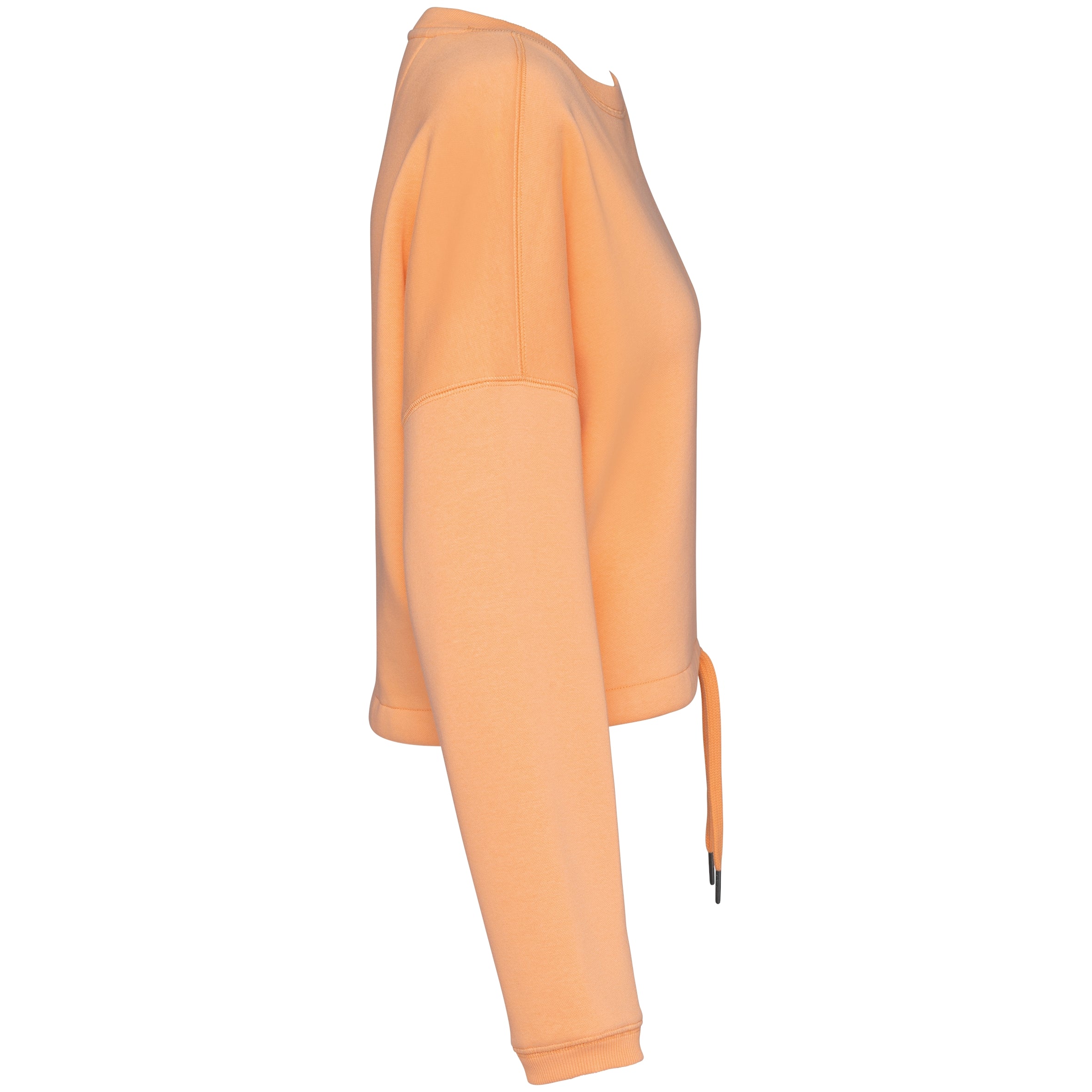 Ecologische cropped damessweater met ronde hals