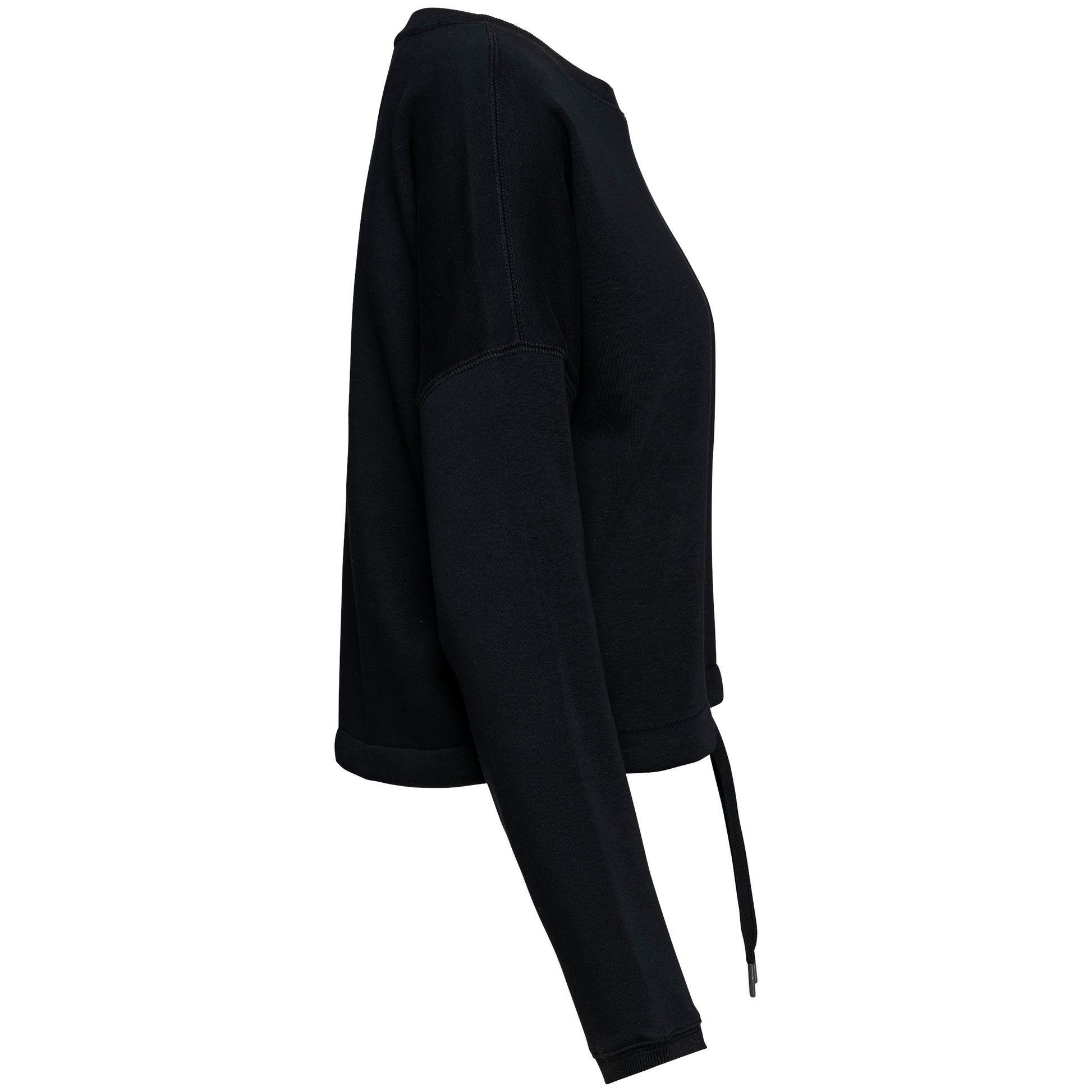 Ecologische cropped damessweater met ronde hals