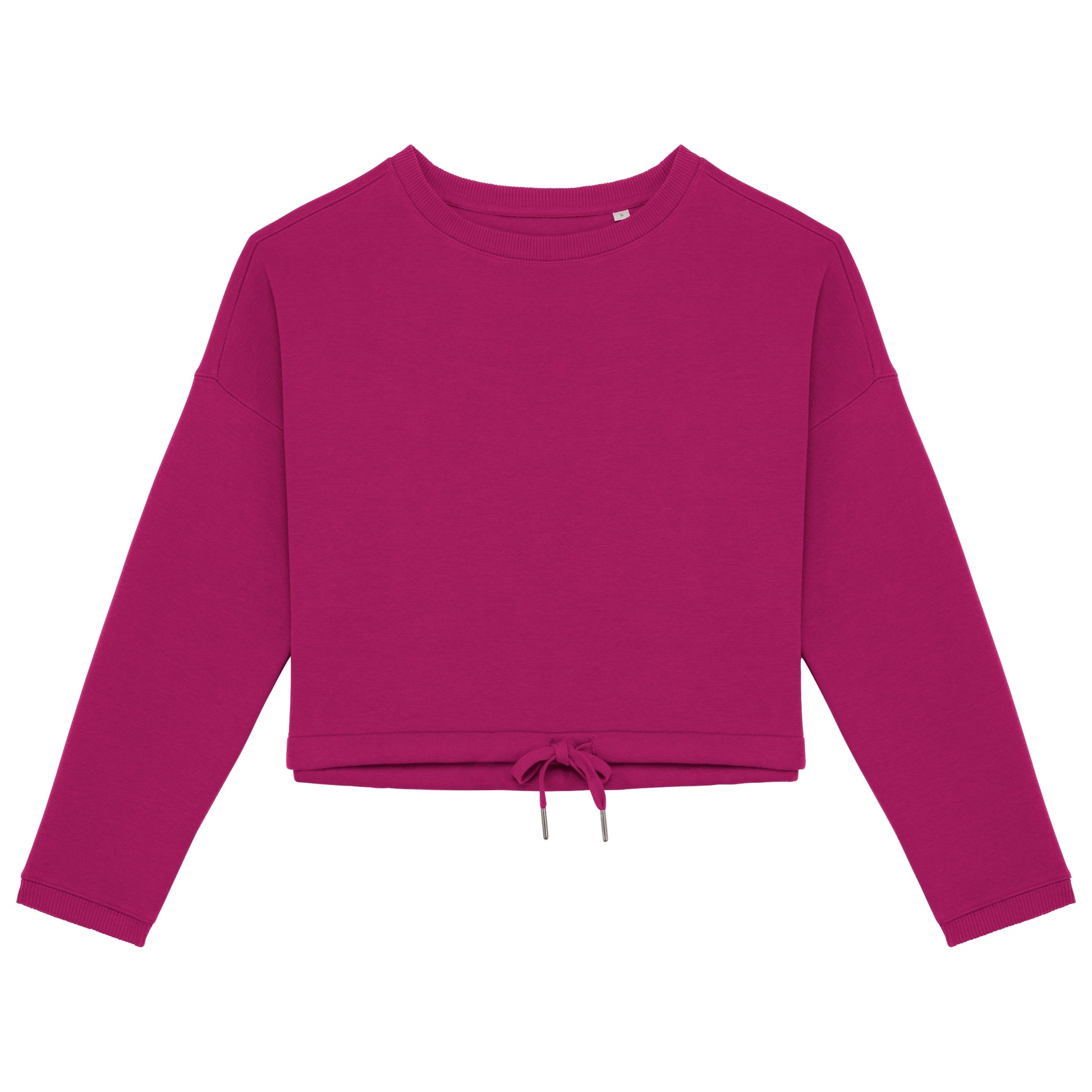 Ecologische cropped damessweater met ronde hals