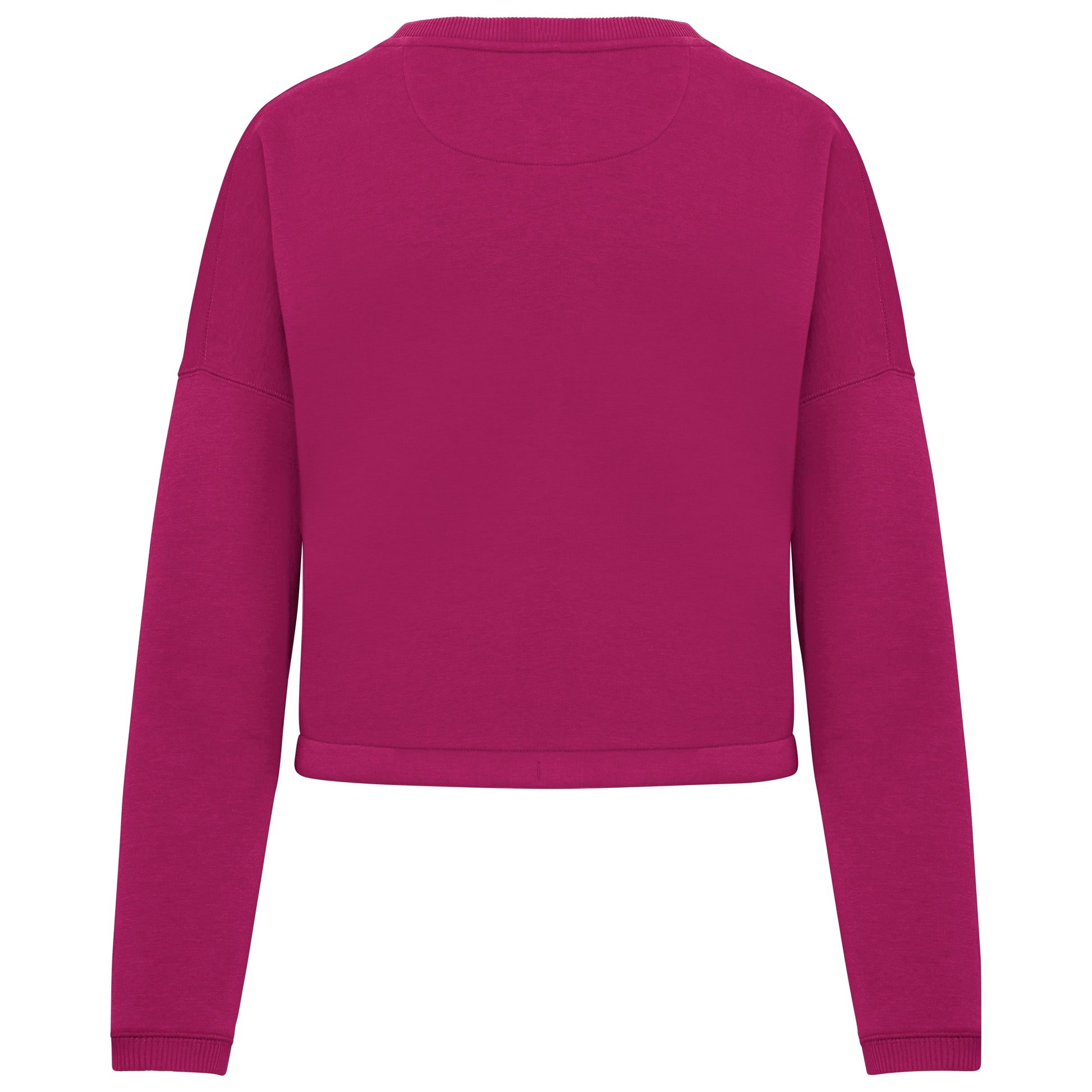 Ecologische cropped damessweater met ronde hals
