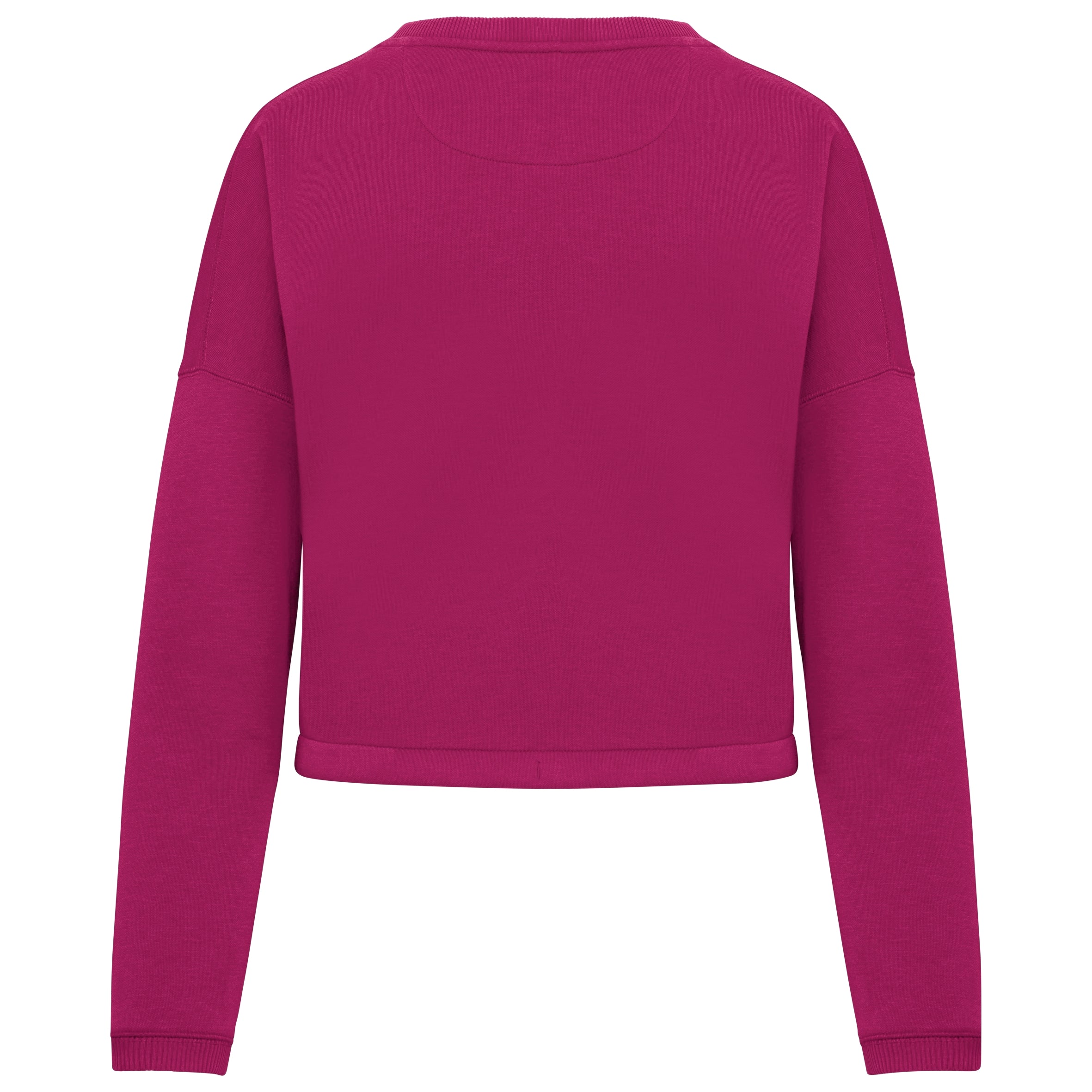 Ecologische cropped damessweater met ronde hals