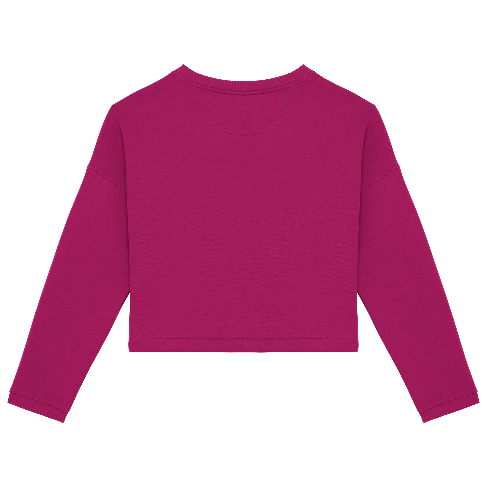 Ecologische cropped damessweater met ronde hals