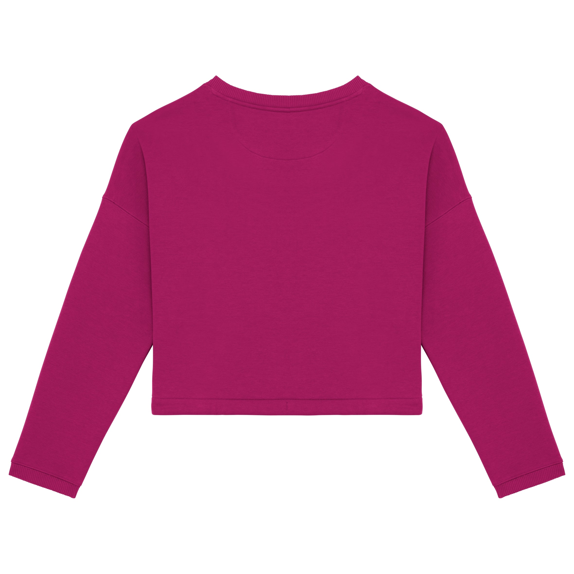 Ecologische cropped damessweater met ronde hals