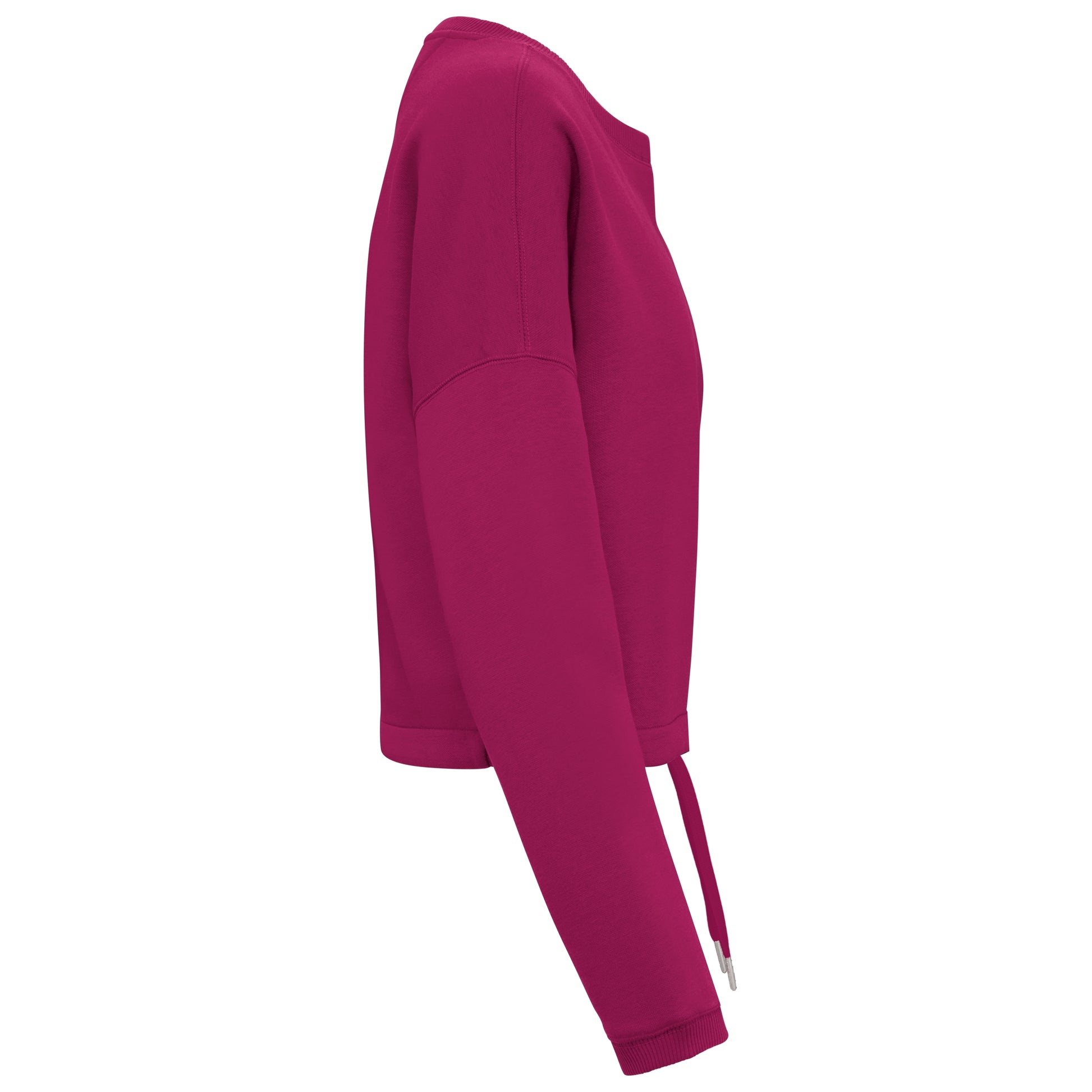 Ecologische cropped damessweater met ronde hals