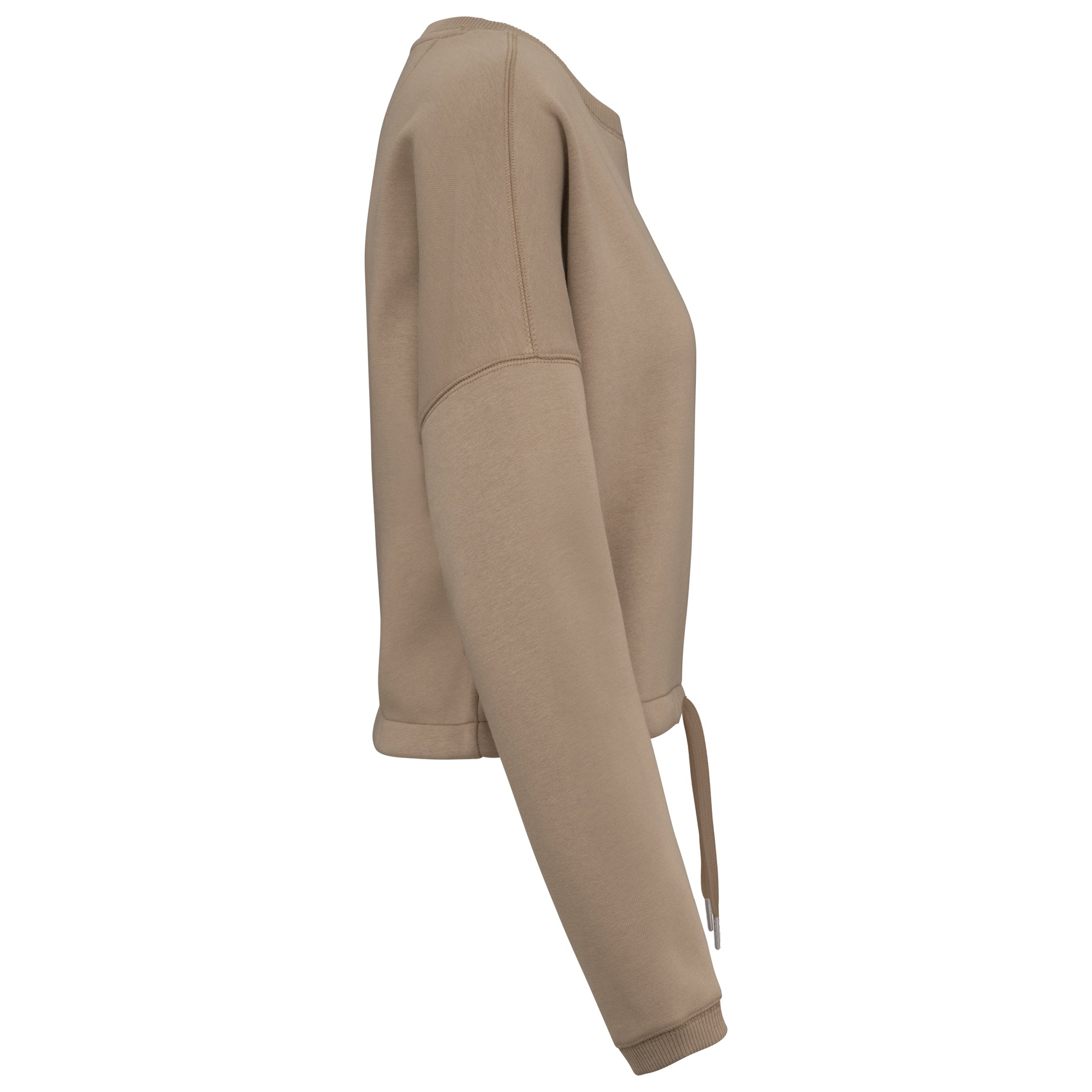 Ecologische cropped damessweater met ronde hals