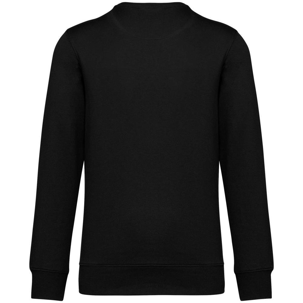 Ecologische sweater met ronde hals en afhangende mouwen French Terry