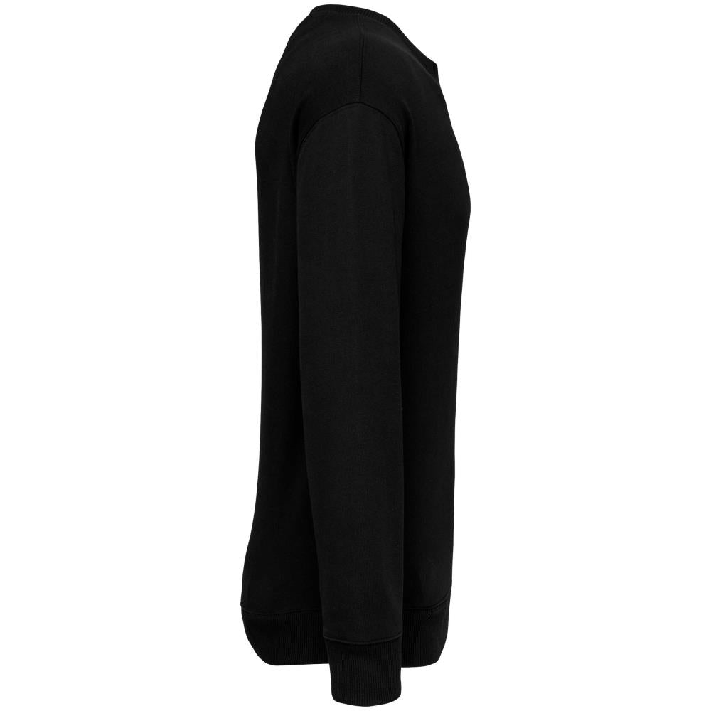 Ecologische sweater met ronde hals en afhangende mouwen French Terry