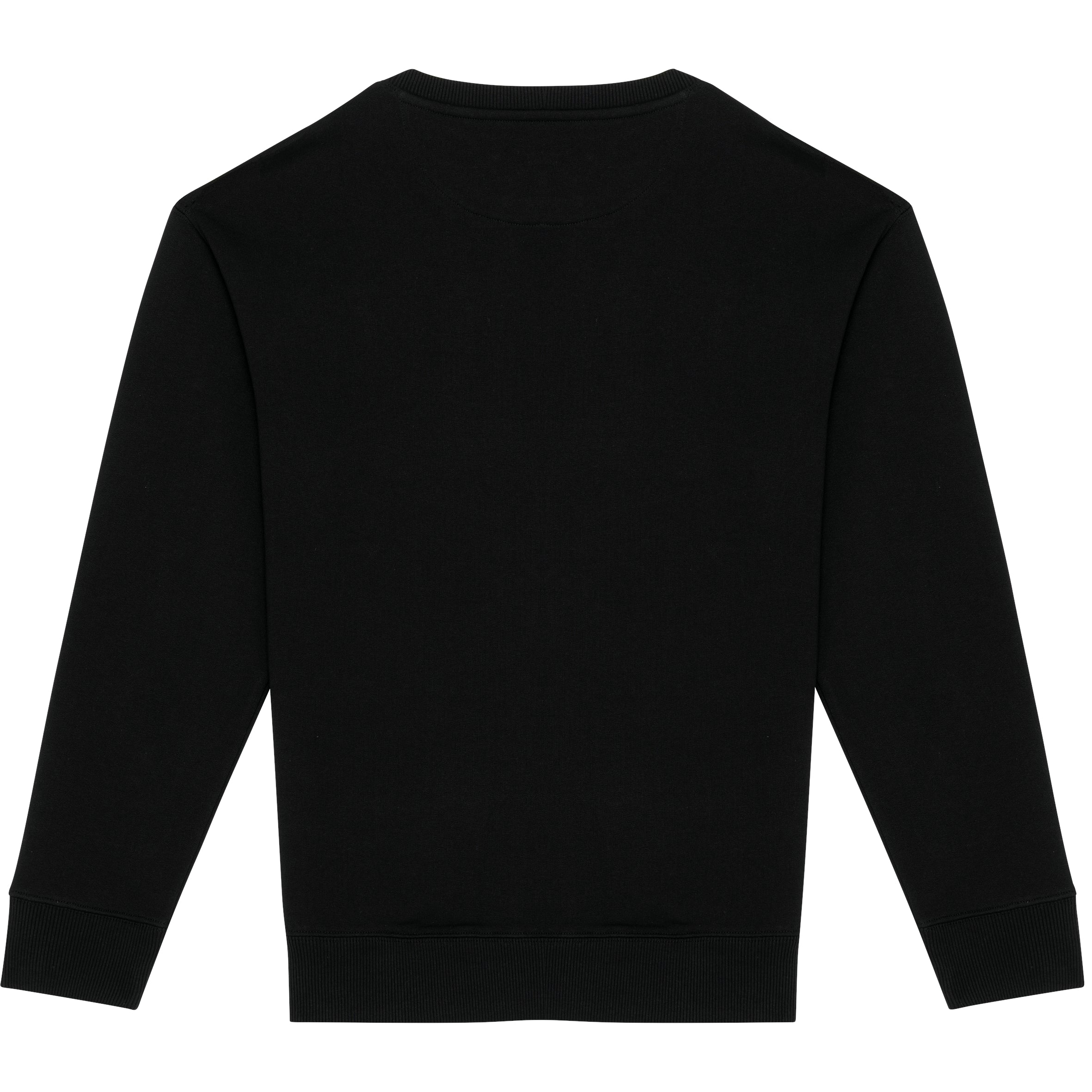 Ecologische sweater met ronde hals en afhangende mouwen French Terry