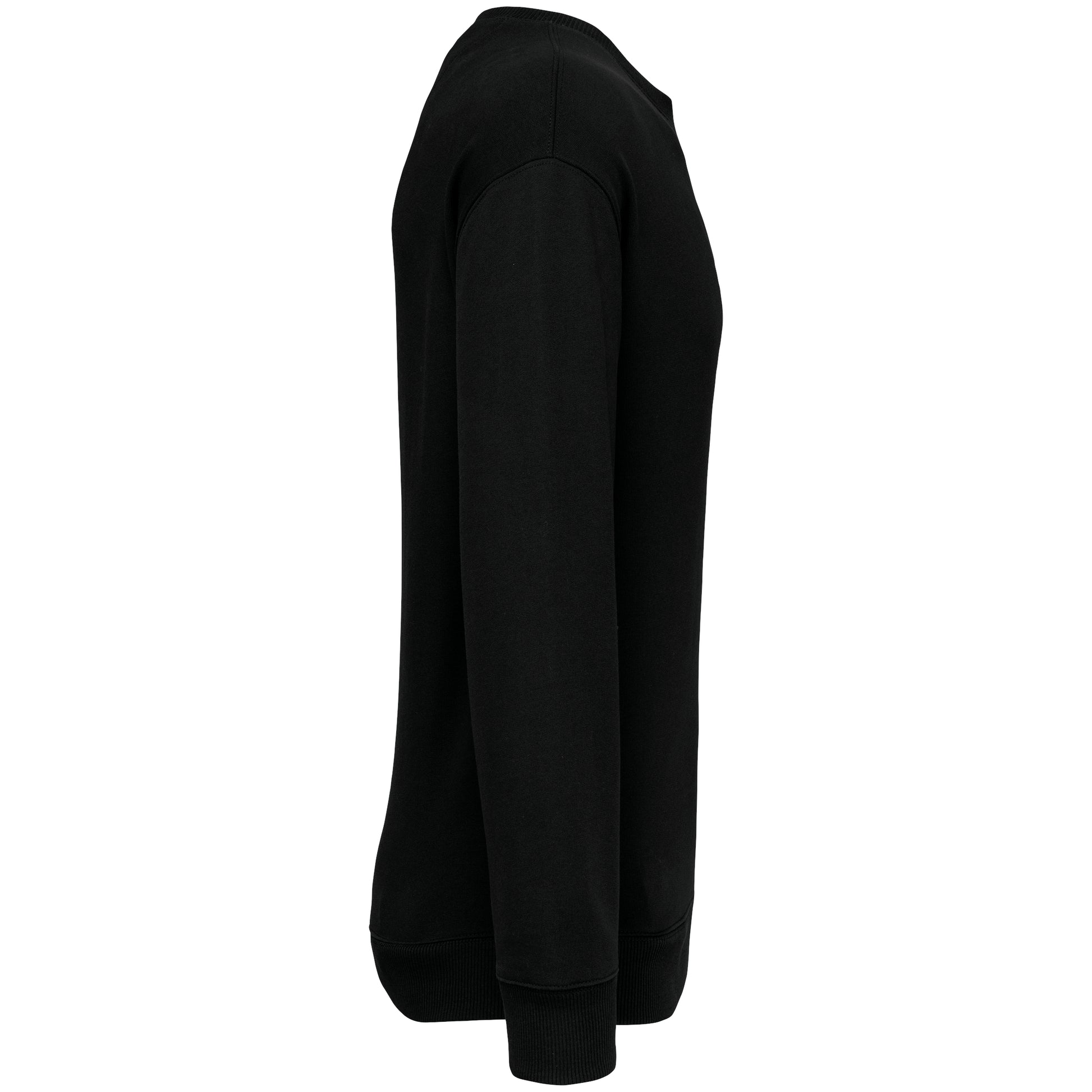 Ecologische sweater met ronde hals en afhangende mouwen French Terry