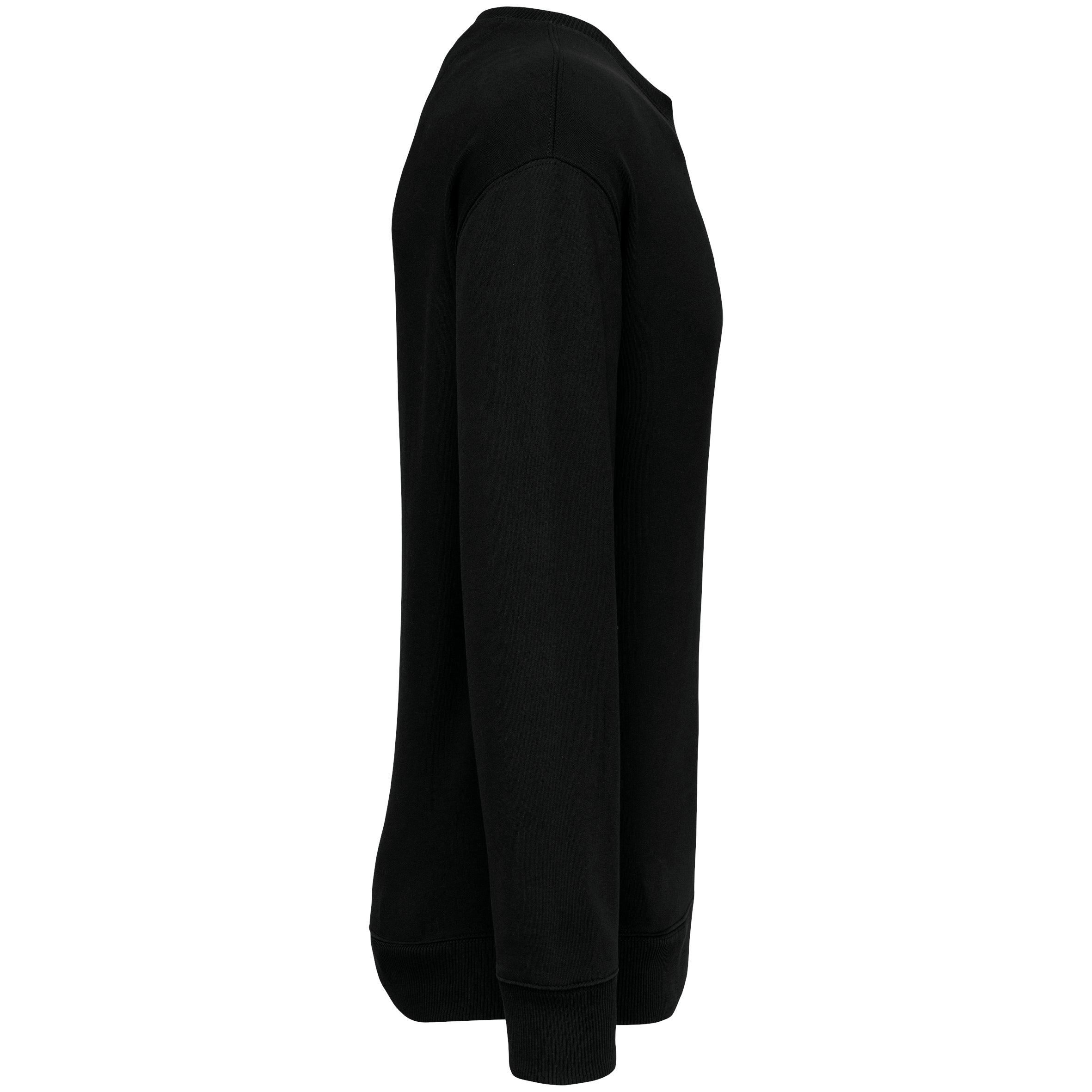 Ecologische sweater met ronde hals en afhangende mouwen French Terry