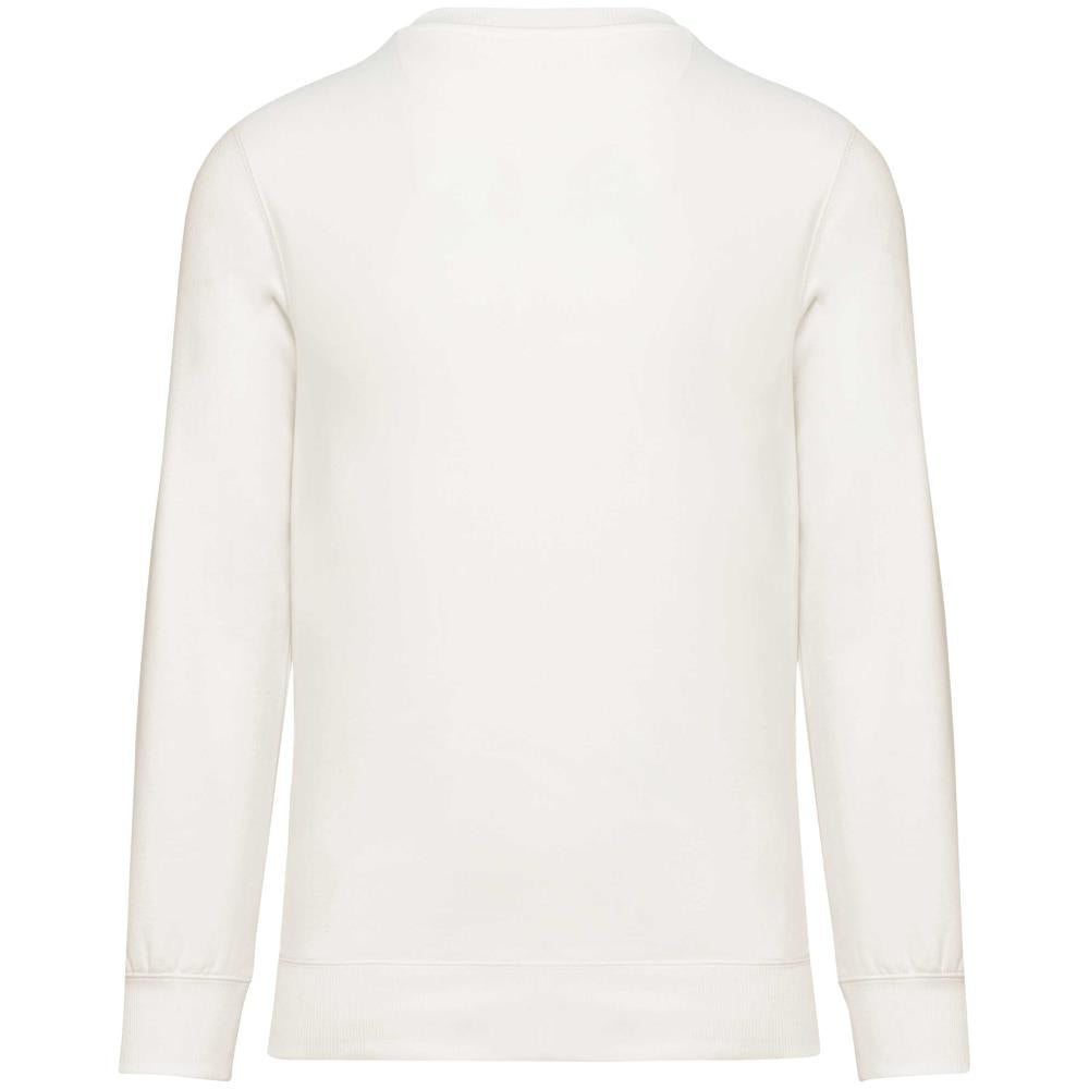 Ecologische sweater met ronde hals en afhangende mouwen French Terry