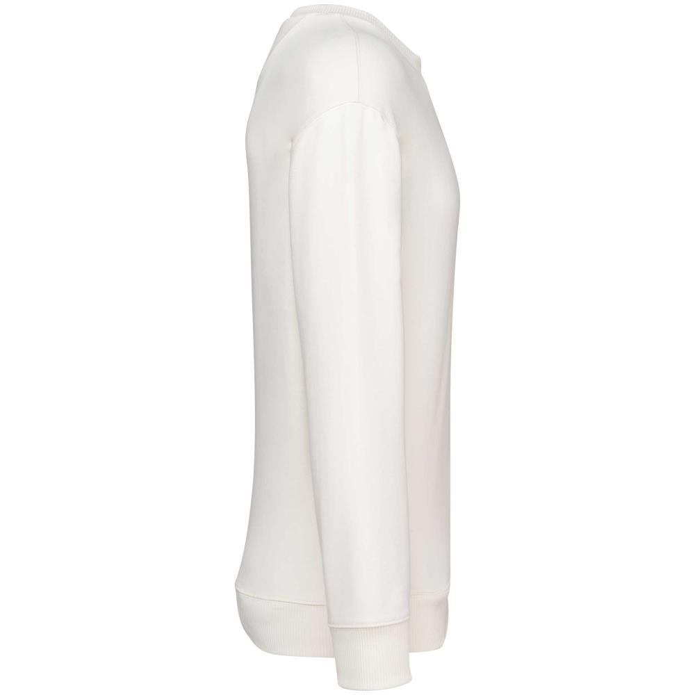 Ecologische sweater met ronde hals en afhangende mouwen French Terry