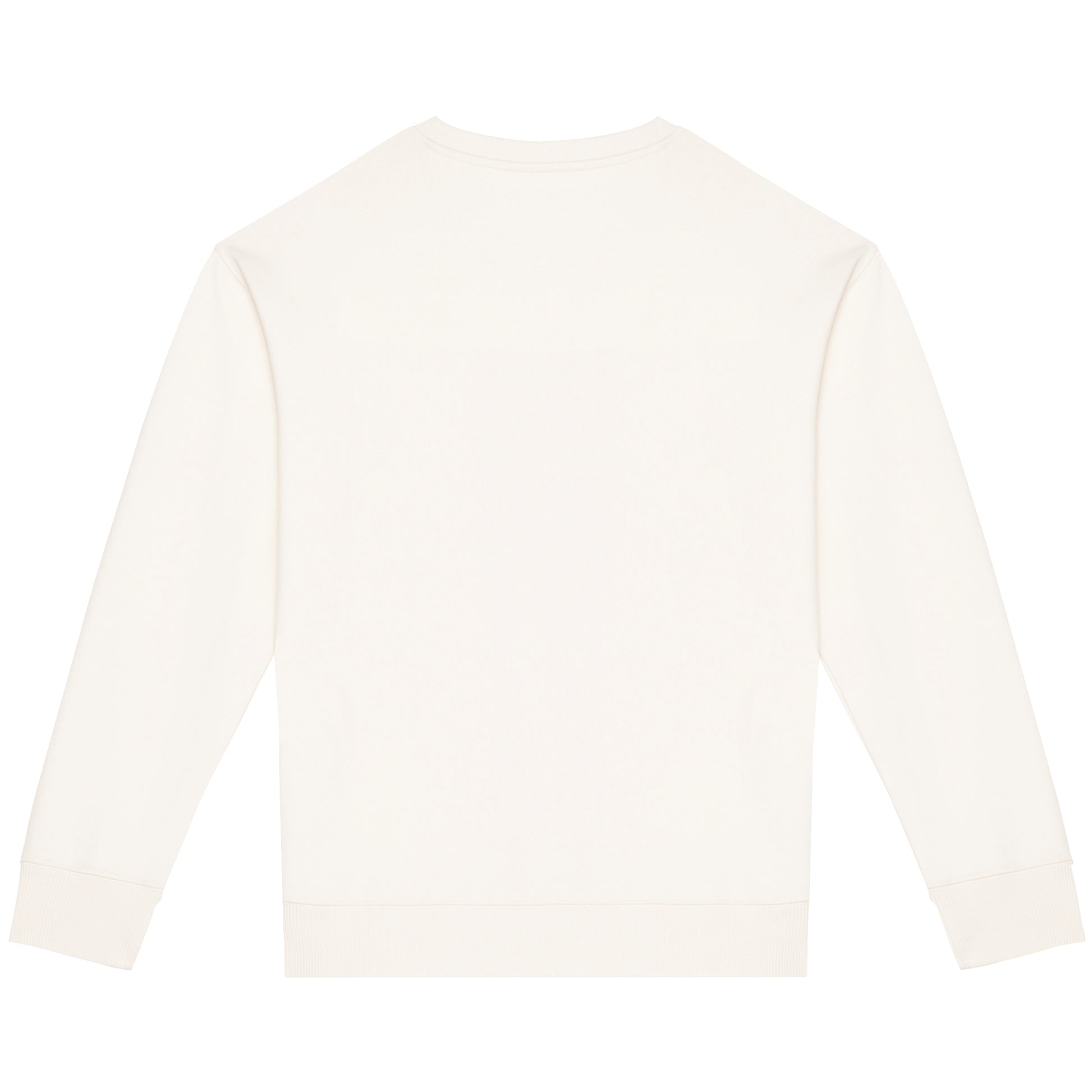 Ecologische sweater met ronde hals en afhangende mouwen French Terry