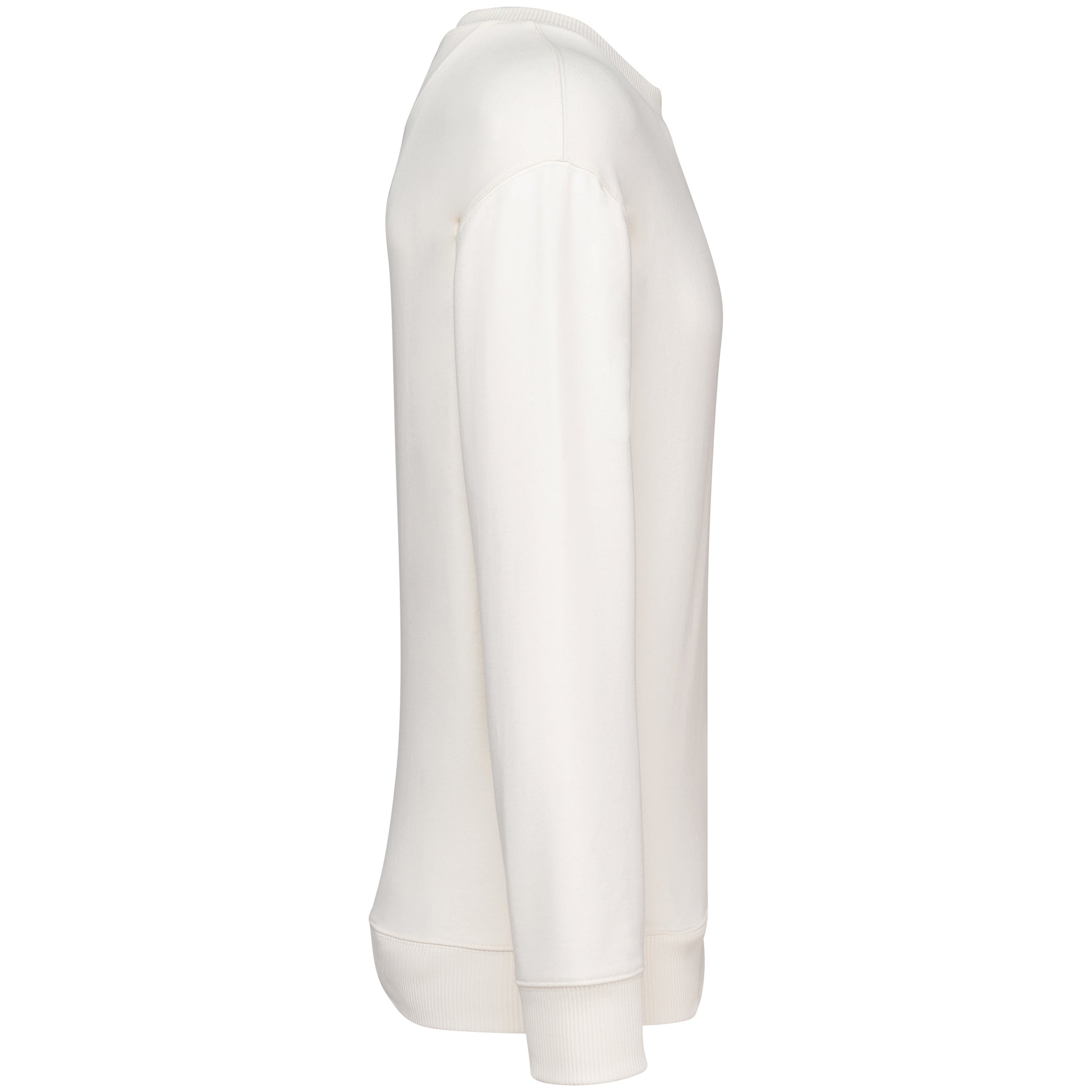 Ecologische sweater met ronde hals en afhangende mouwen French Terry