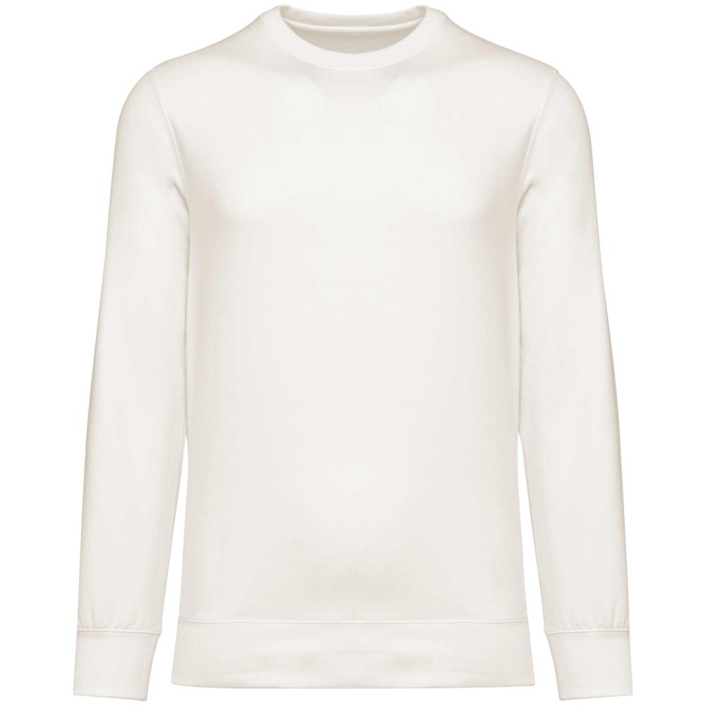 Ecologische sweater met ronde hals en afhangende mouwen French Terry