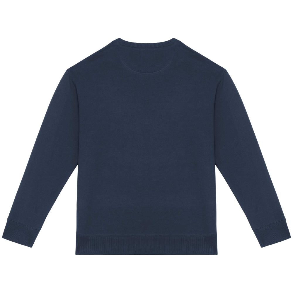 Ecologische sweater met ronde hals en afhangende mouwen French Terry