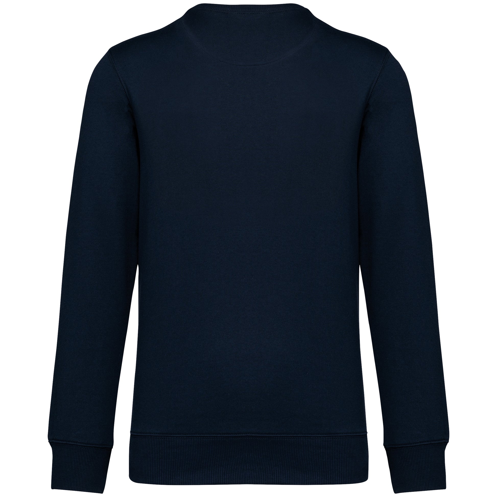 Ecologische sweater met ronde hals en afhangende mouwen French Terry