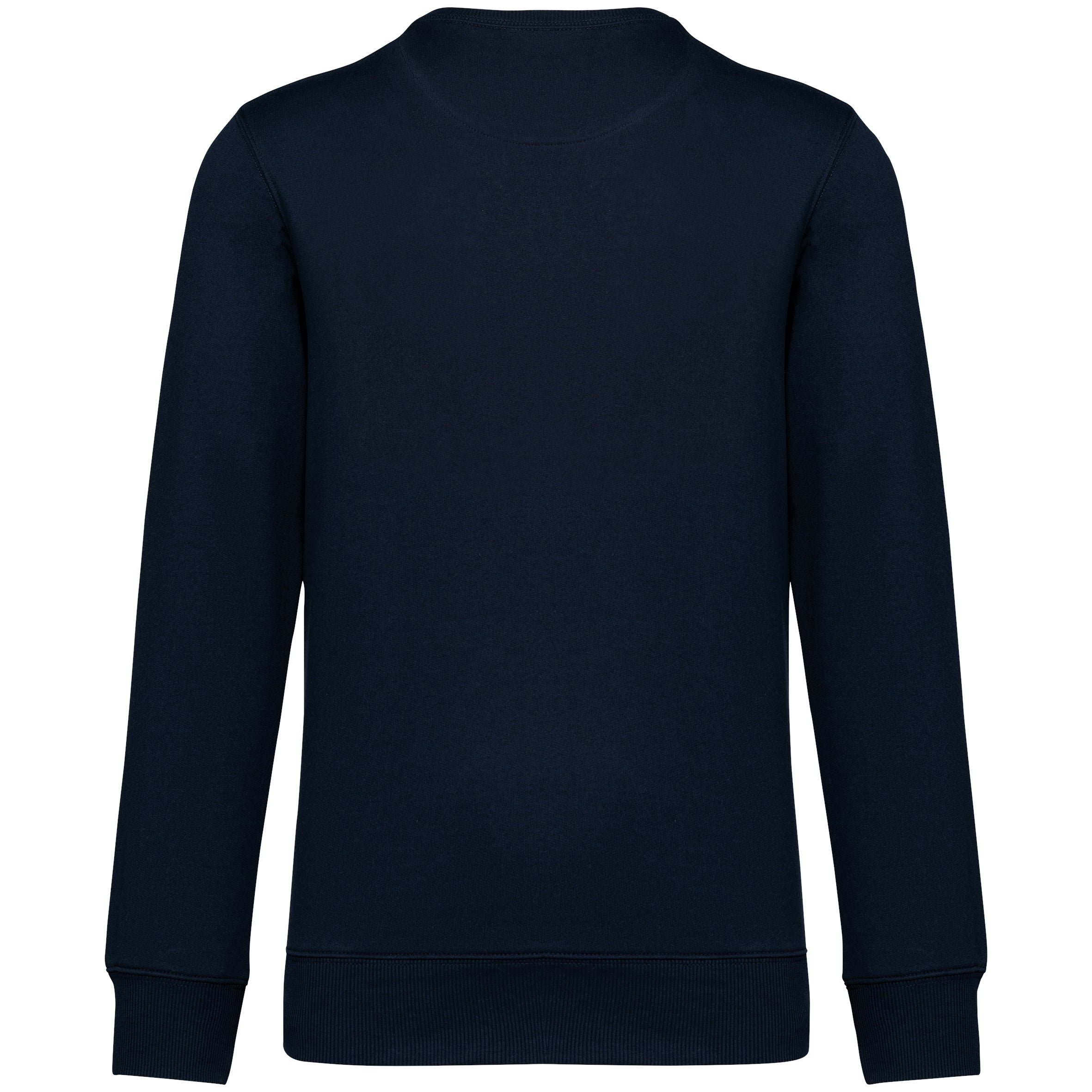 Ecologische sweater met ronde hals en afhangende mouwen French Terry