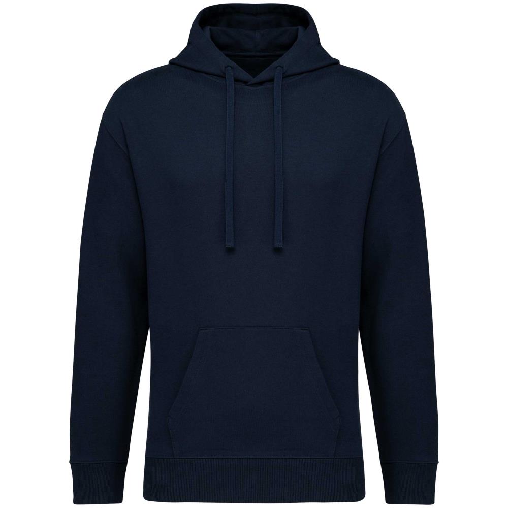 Ecologische uniseks sweater met capuchon en afhangende mouwen French Terry