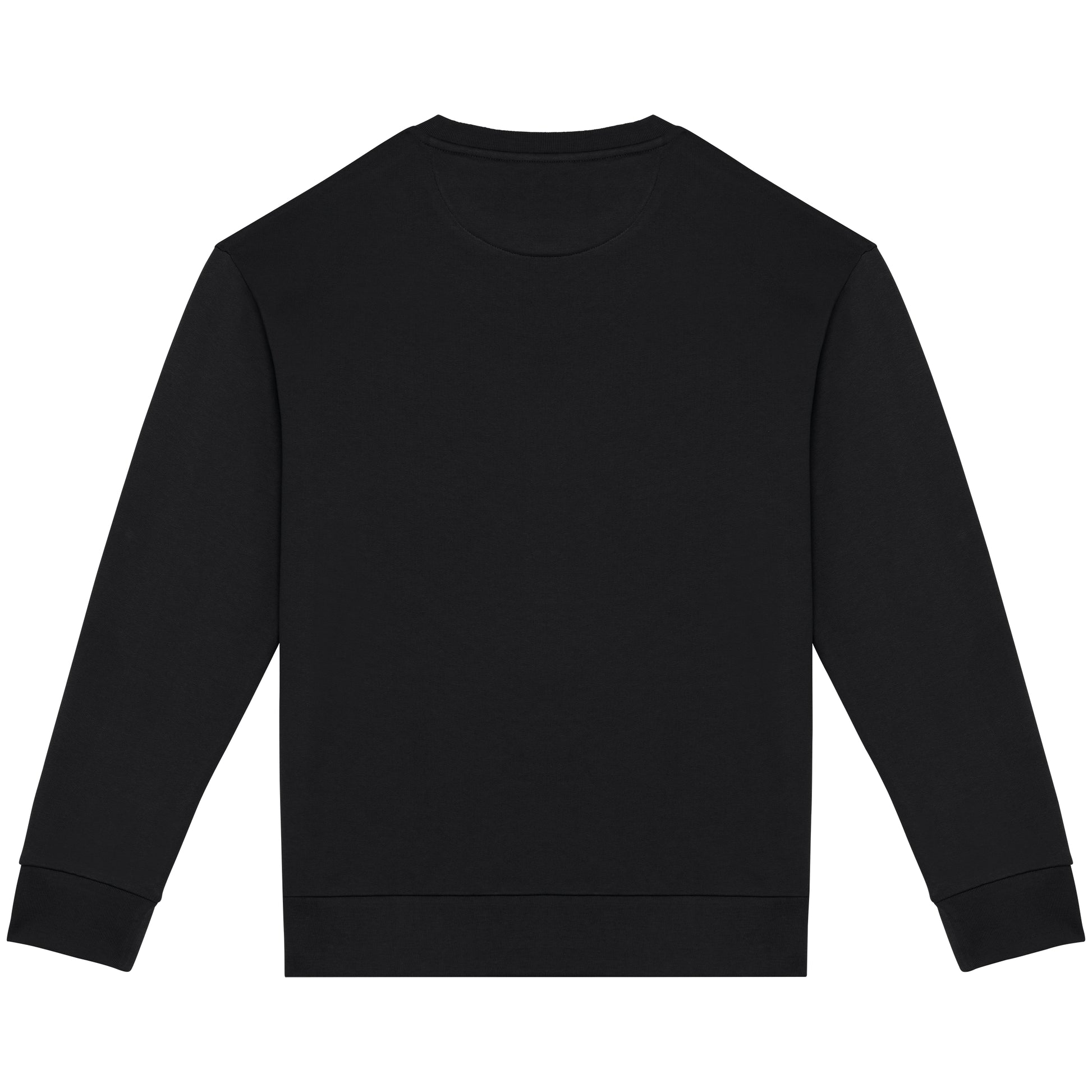 Ecologische ronde hals sweater met  afhangende mouwen in geborsteld fleece