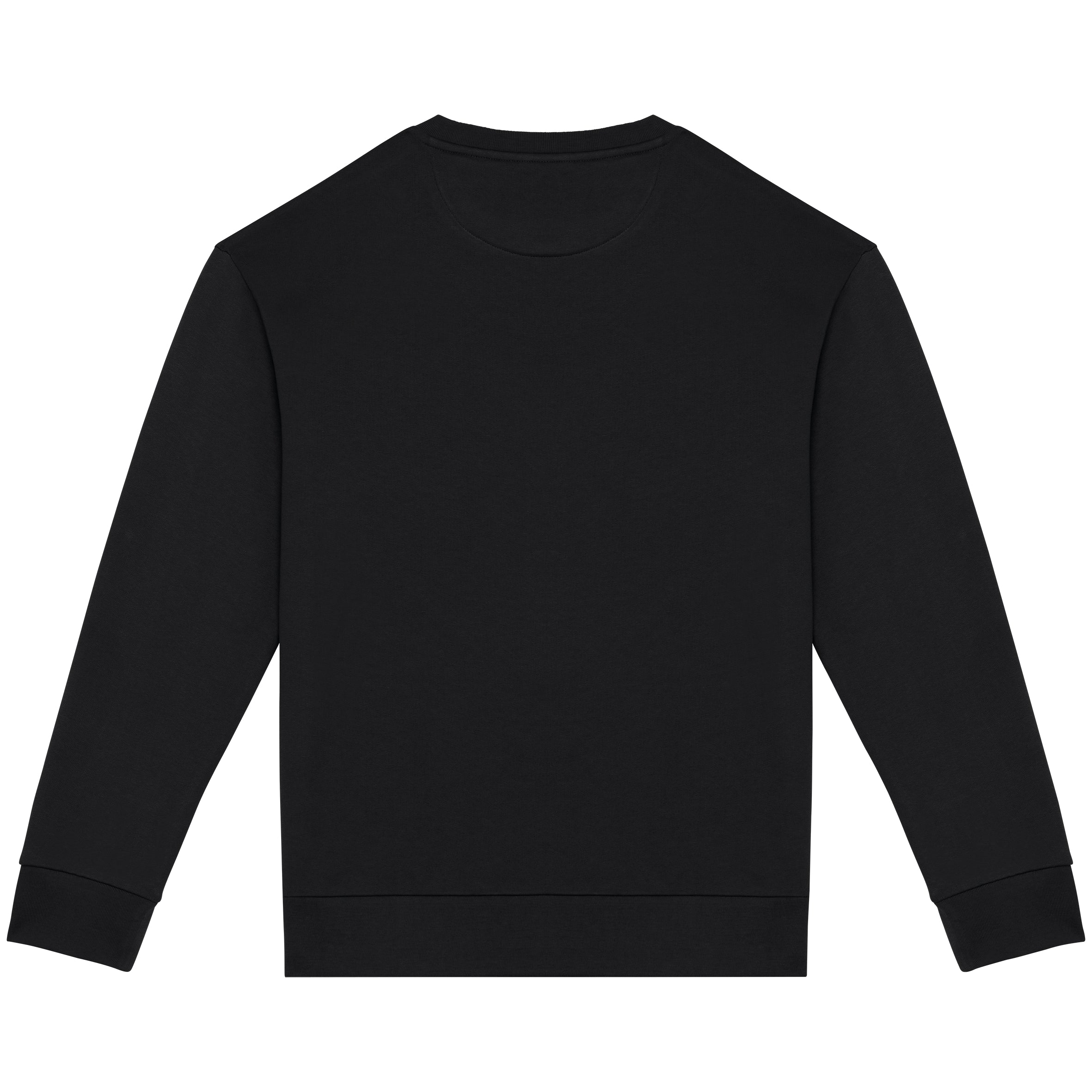 Ecologische ronde hals sweater met  afhangende mouwen in geborsteld fleece