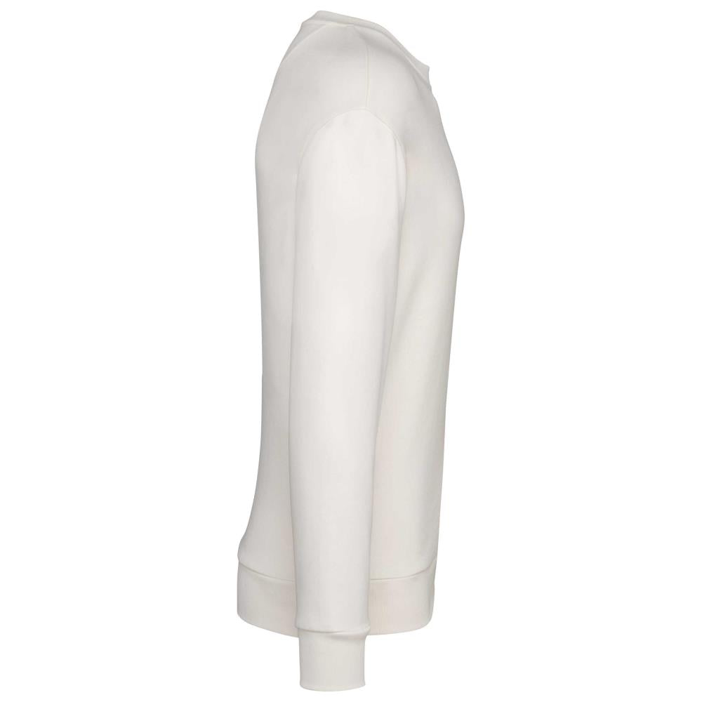 Ecologische ronde hals sweater met  afhangende mouwen in geborsteld fleece