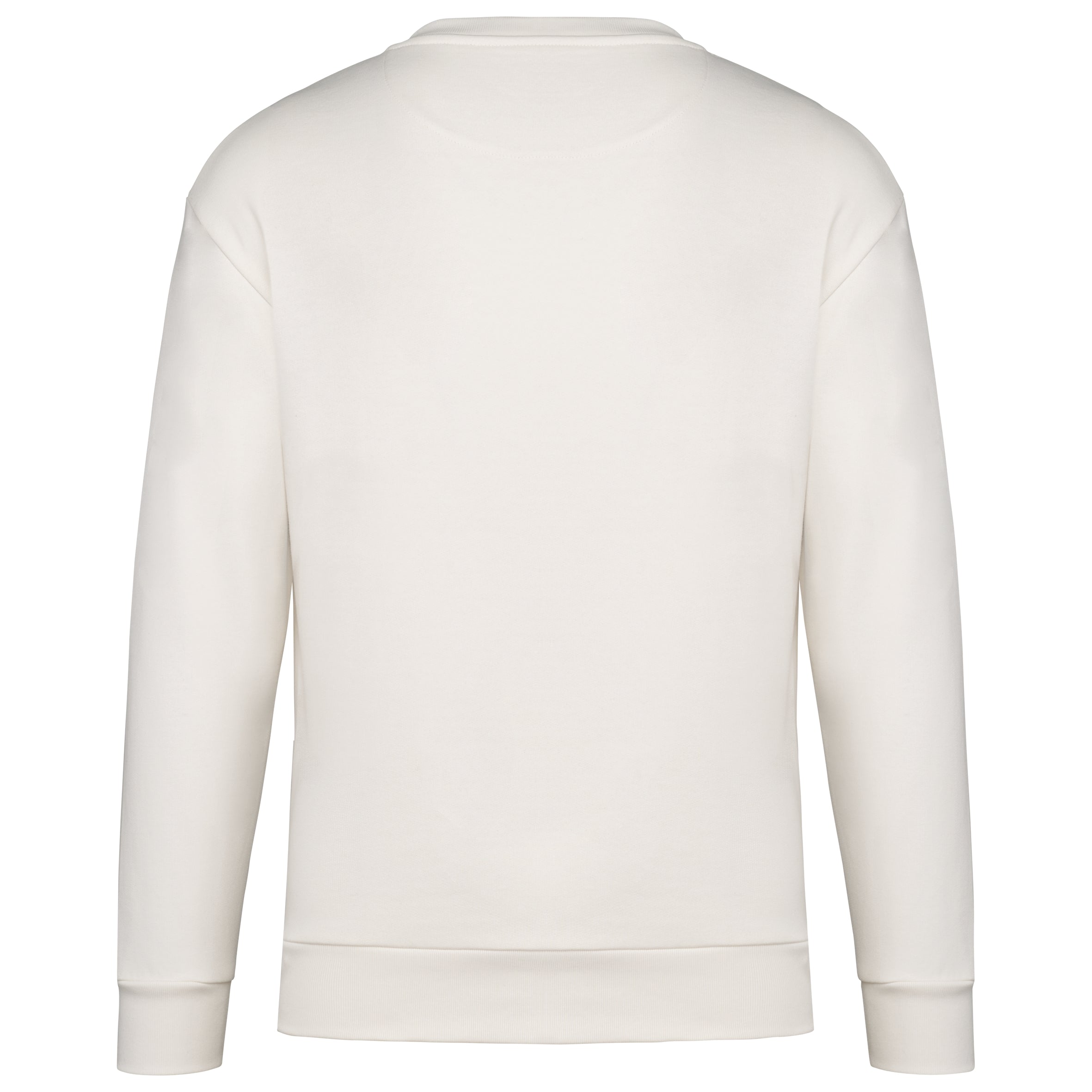 Ecologische ronde hals sweater met  afhangende mouwen in geborsteld fleece