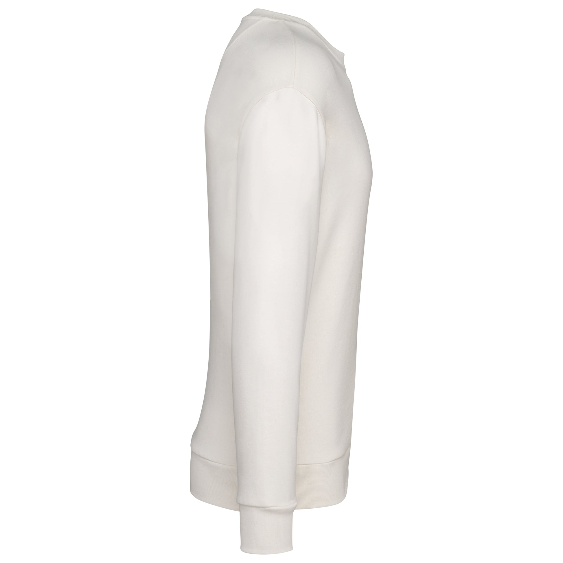 Ecologische ronde hals sweater met  afhangende mouwen in geborsteld fleece