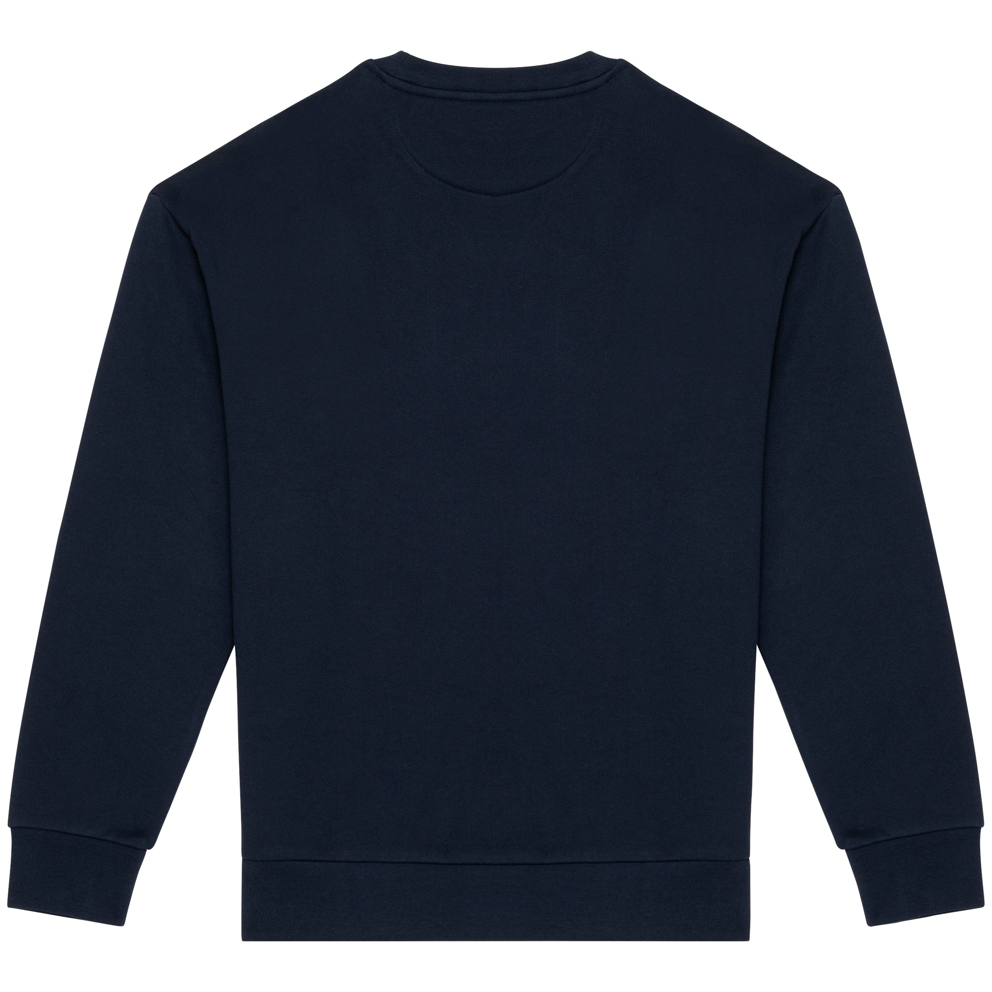 Ecologische ronde hals sweater met  afhangende mouwen in geborsteld fleece