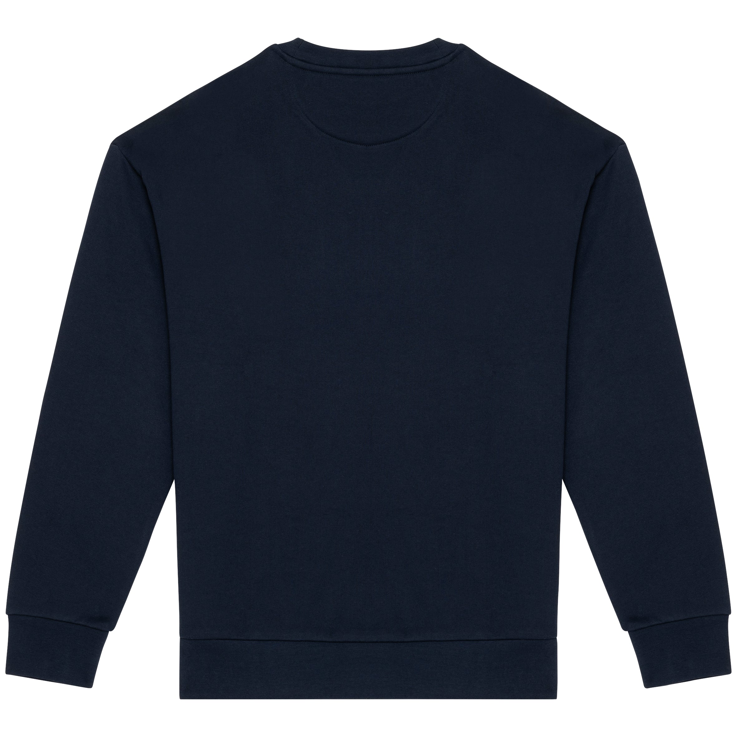 Ecologische ronde hals sweater met  afhangende mouwen in geborsteld fleece