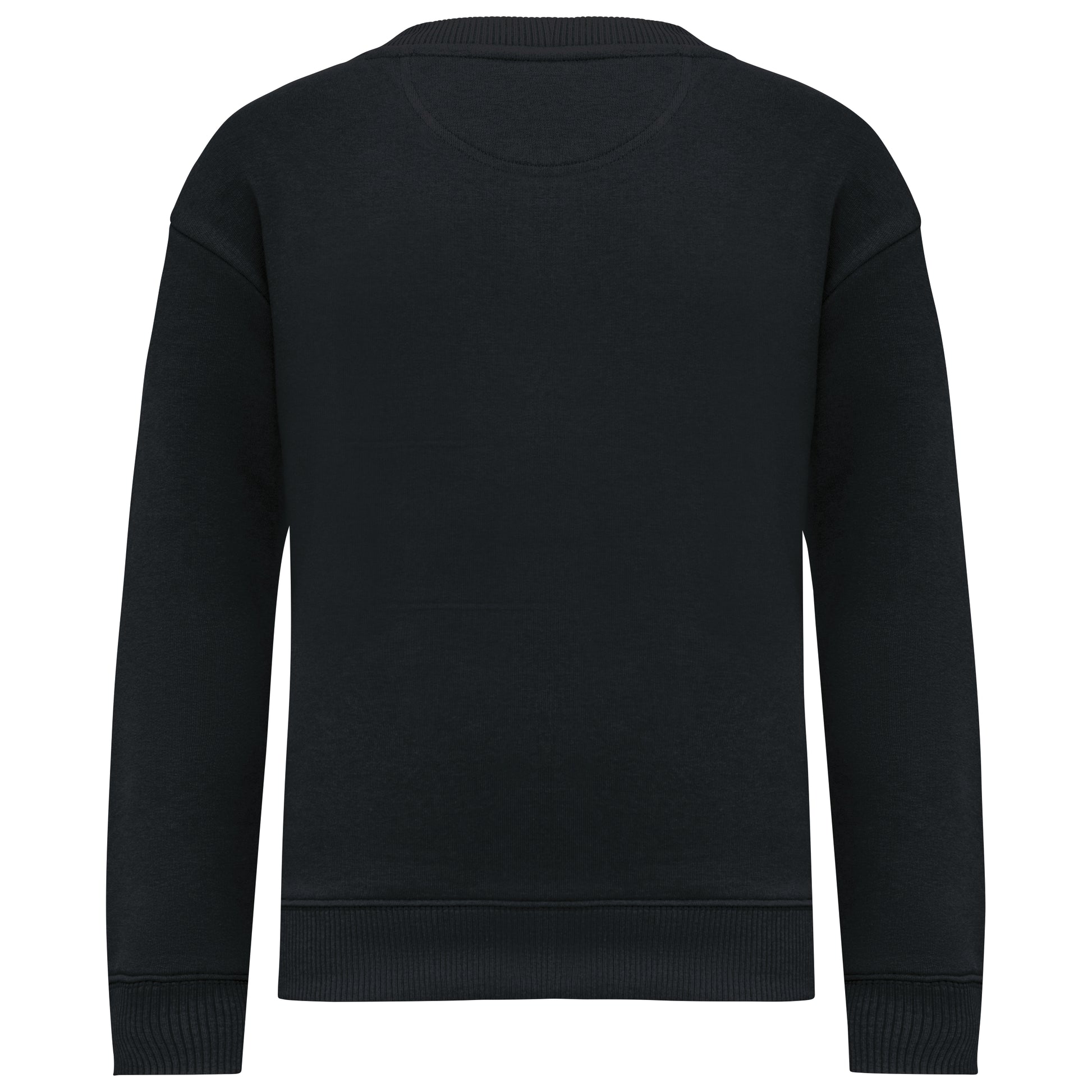 Ecologische cropped kindersweater met ronde hals