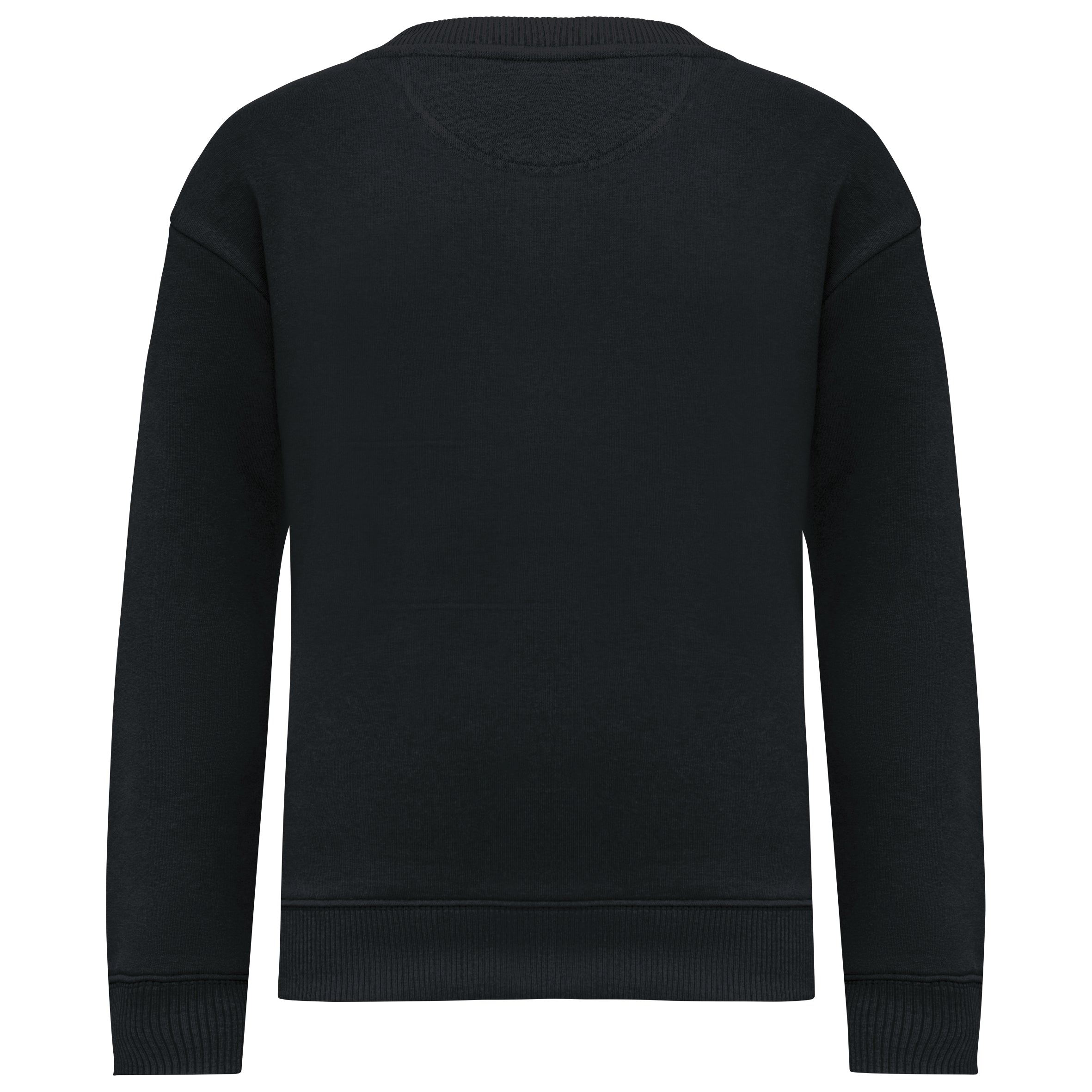 Ecologische cropped kindersweater met ronde hals