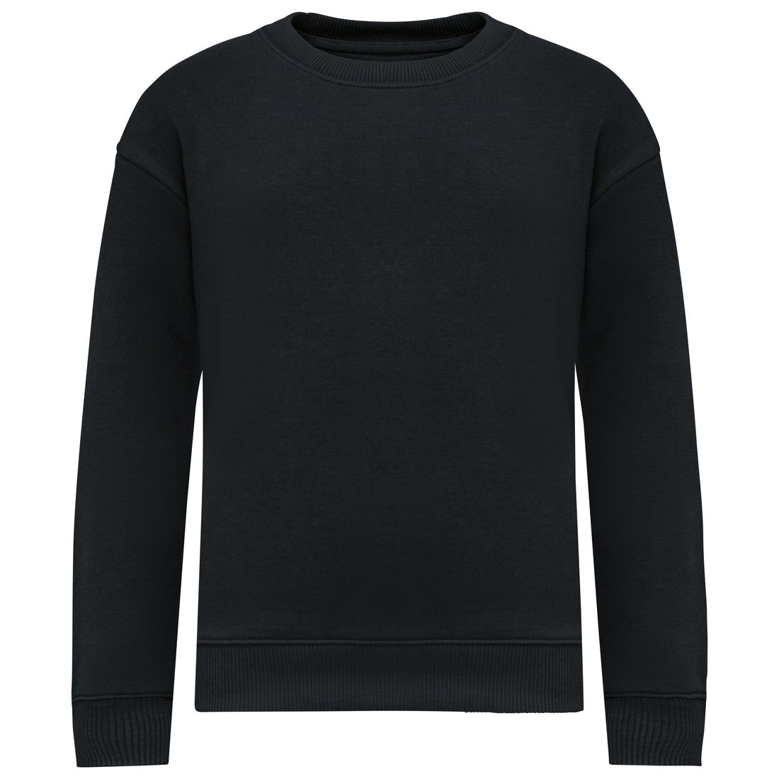 Ecologische cropped kindersweater met ronde hals