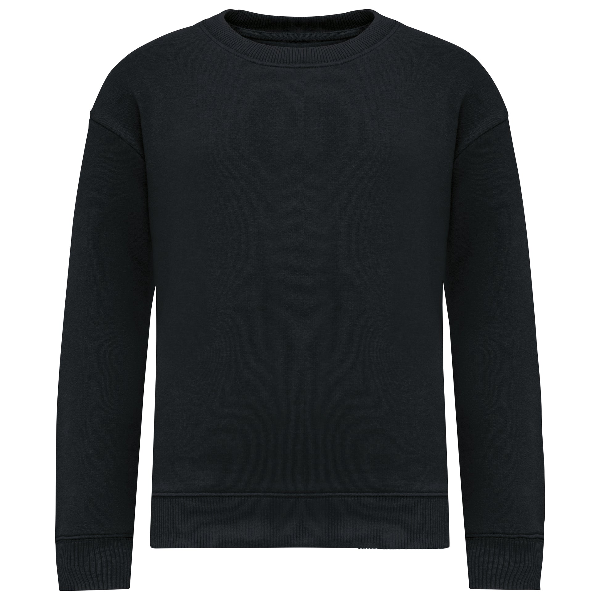 Ecologische cropped kindersweater met ronde hals