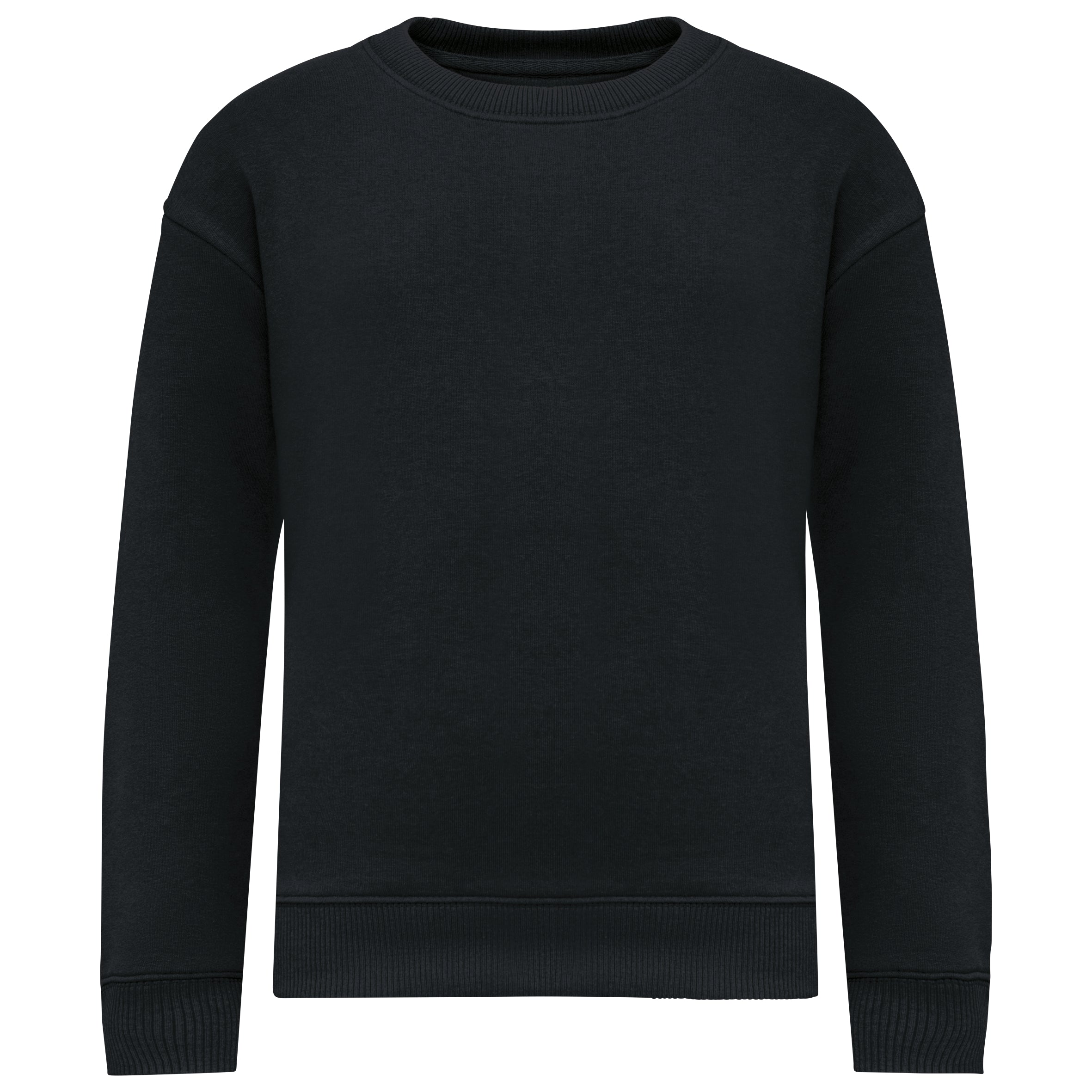 Ecologische cropped kindersweater met ronde hals