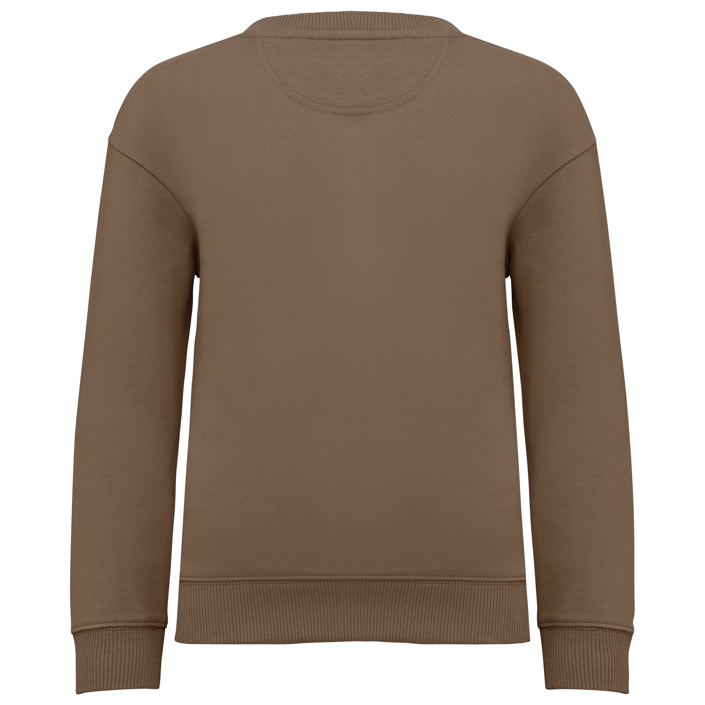 Ecologische cropped kindersweater met ronde hals